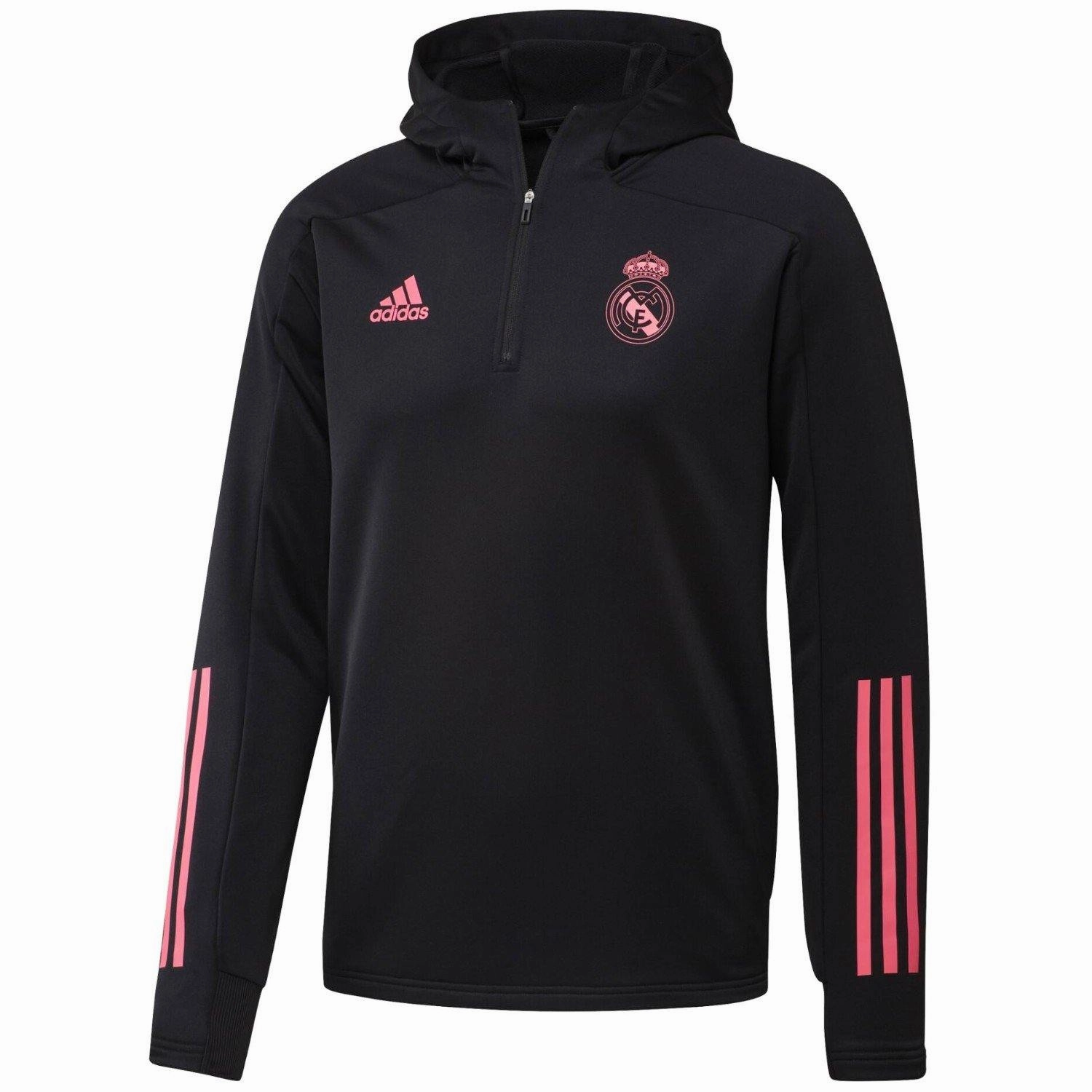 Real Madrid black/grey hooded training technical tracksuit 2020/21 - Adidas hanging creativity