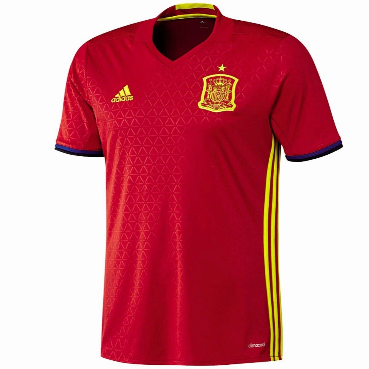 Seamless construction Spain national team Home soccer jersey 2016/17 - Adidas