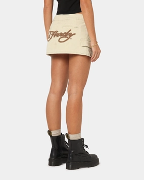 Sleek Outfit Luxury Trim Ed Hardy Women's Cargo Mini Skirt Stone