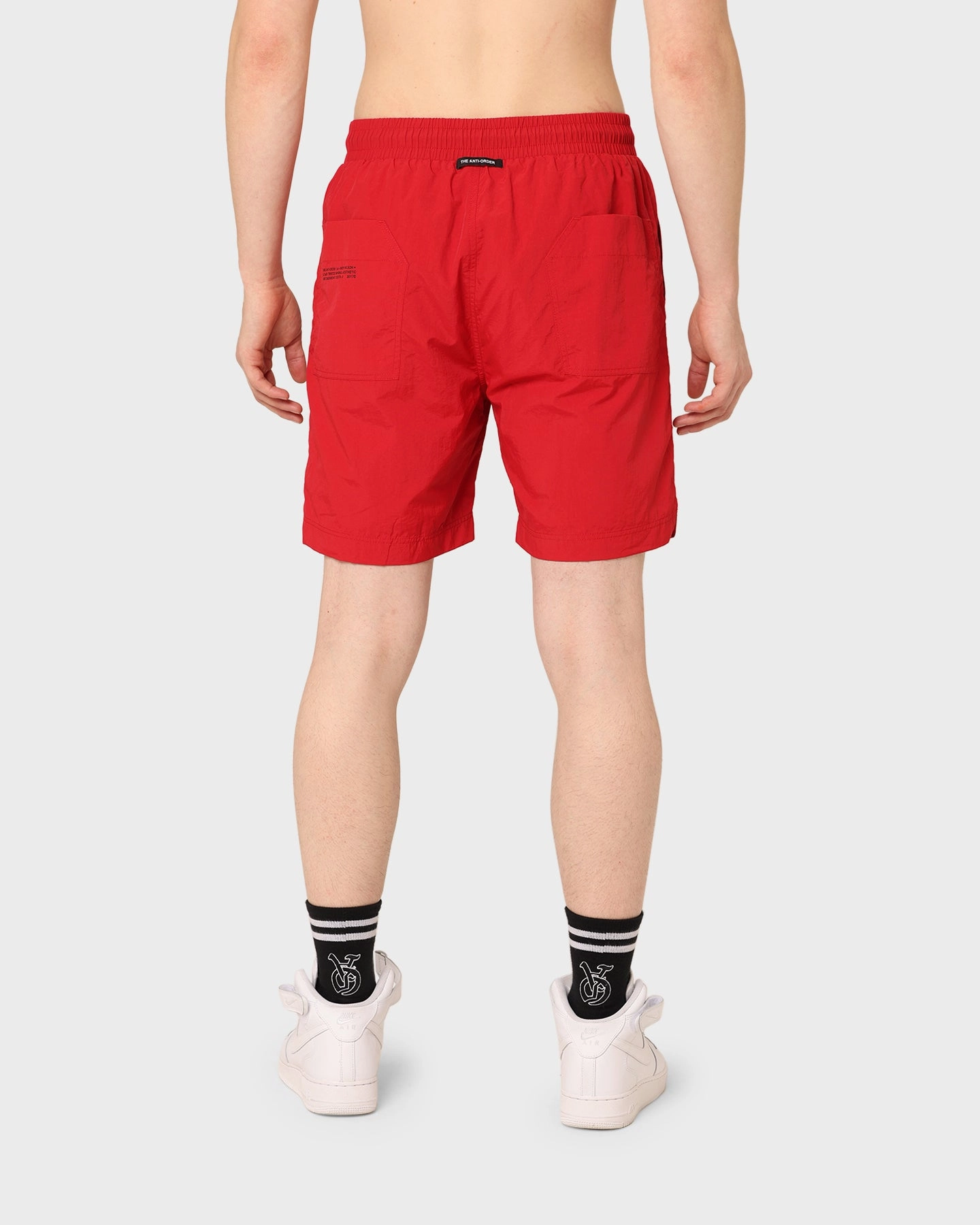 The Anti Order Antidote Beach Shorts Red Pre Shrunk Cotton Blend Personalized