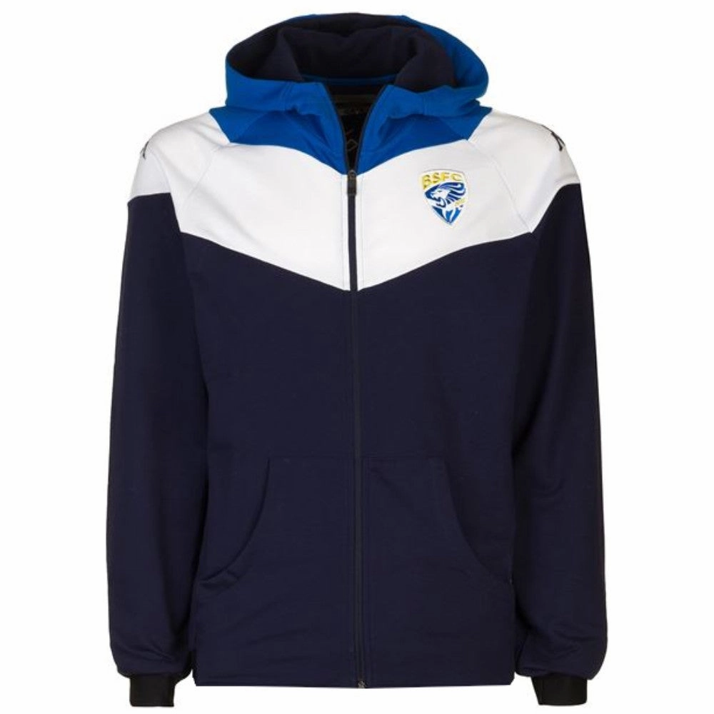 Brescia Calcio navy hooded presentation soccer tracksuit 2021 - Kappa discount store vacation