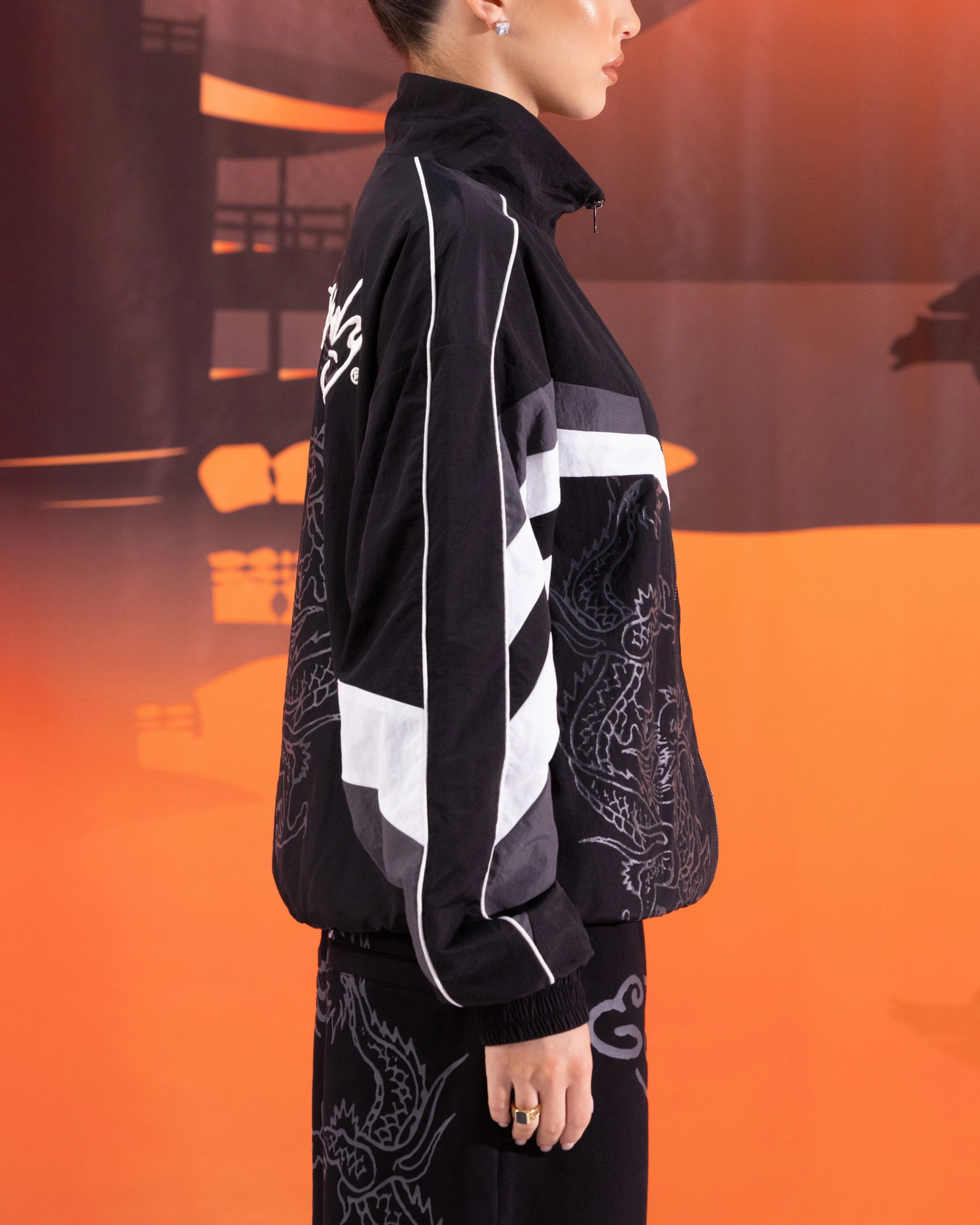 Ed Hardy Dragon Track Jacket Black Toothpaste