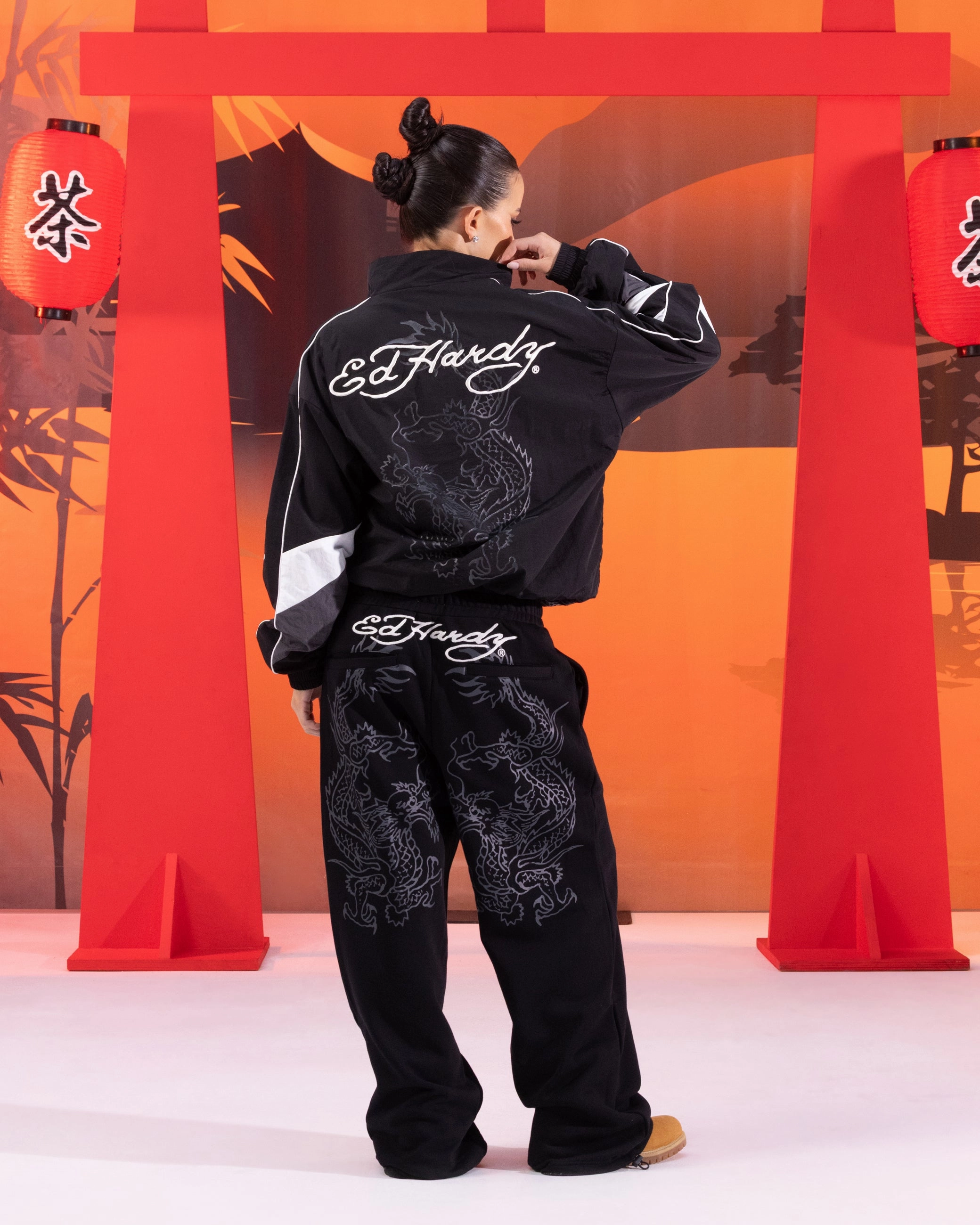 Ed Hardy Dragon Track Jacket Black desert