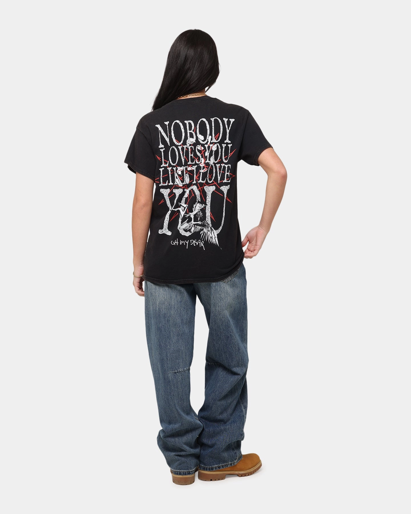 Cozy Wear Bring Me The Horizon Nobody Loves You Vintage T-Shirt Black Vintage