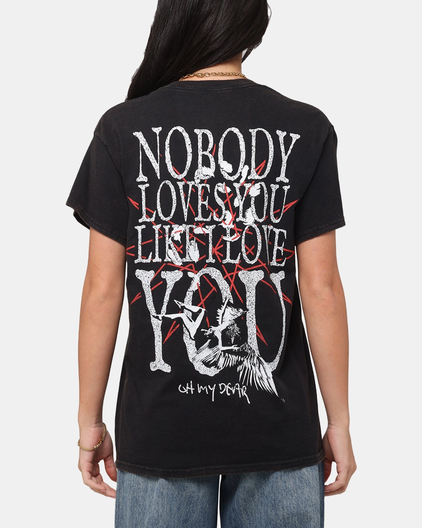 Bring Me The Horizon Nobody Loves You Vintage T-Shirt Black Vintage Smart Layering Compact Stitch Pattern