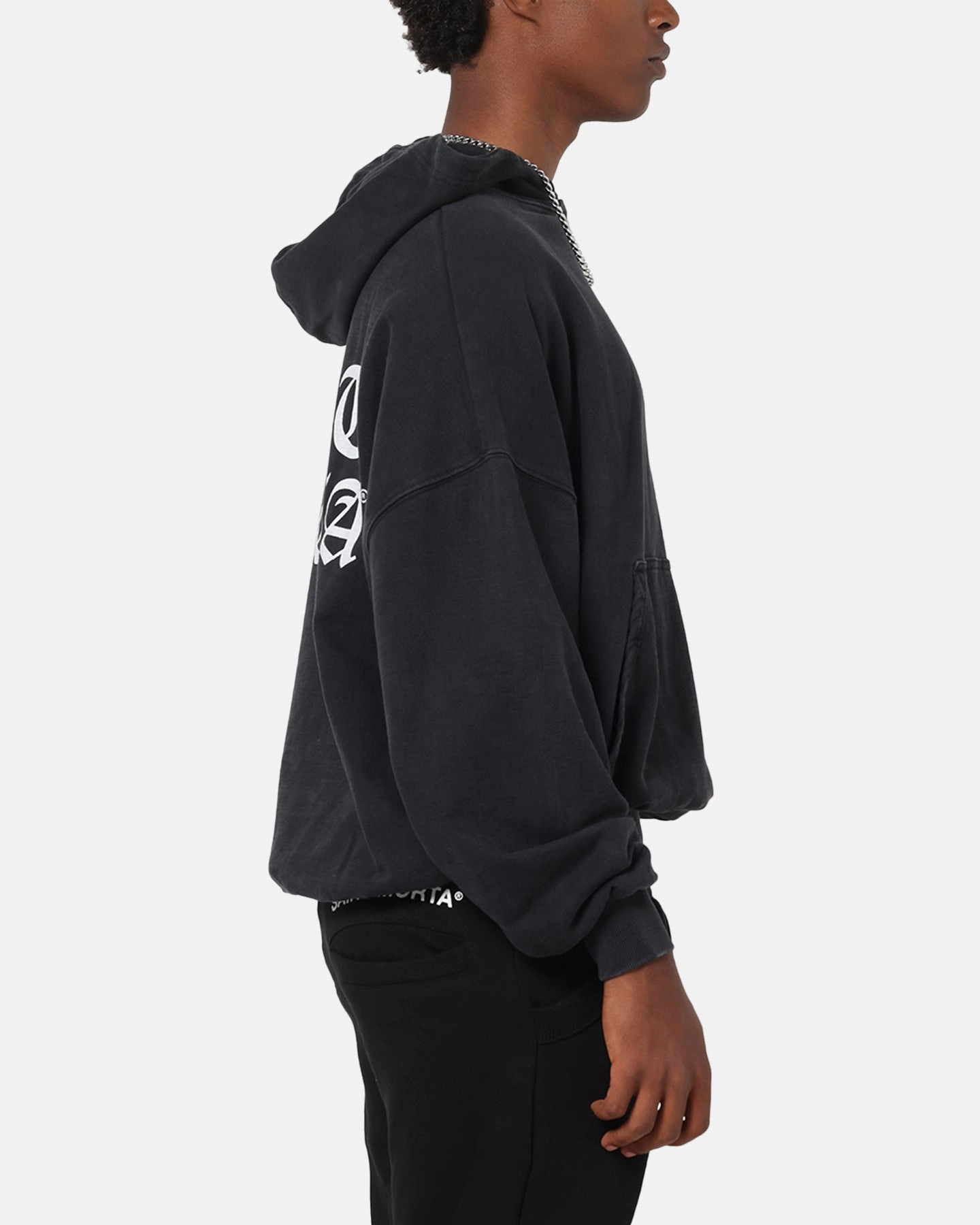 Saint Morta Shadow Mark Hoodie Black Hyena like Plus size clothing