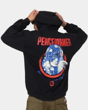 Goat Crew X Peacemaker Peace At Any Cost Hoodie Black suitable for work uniforms