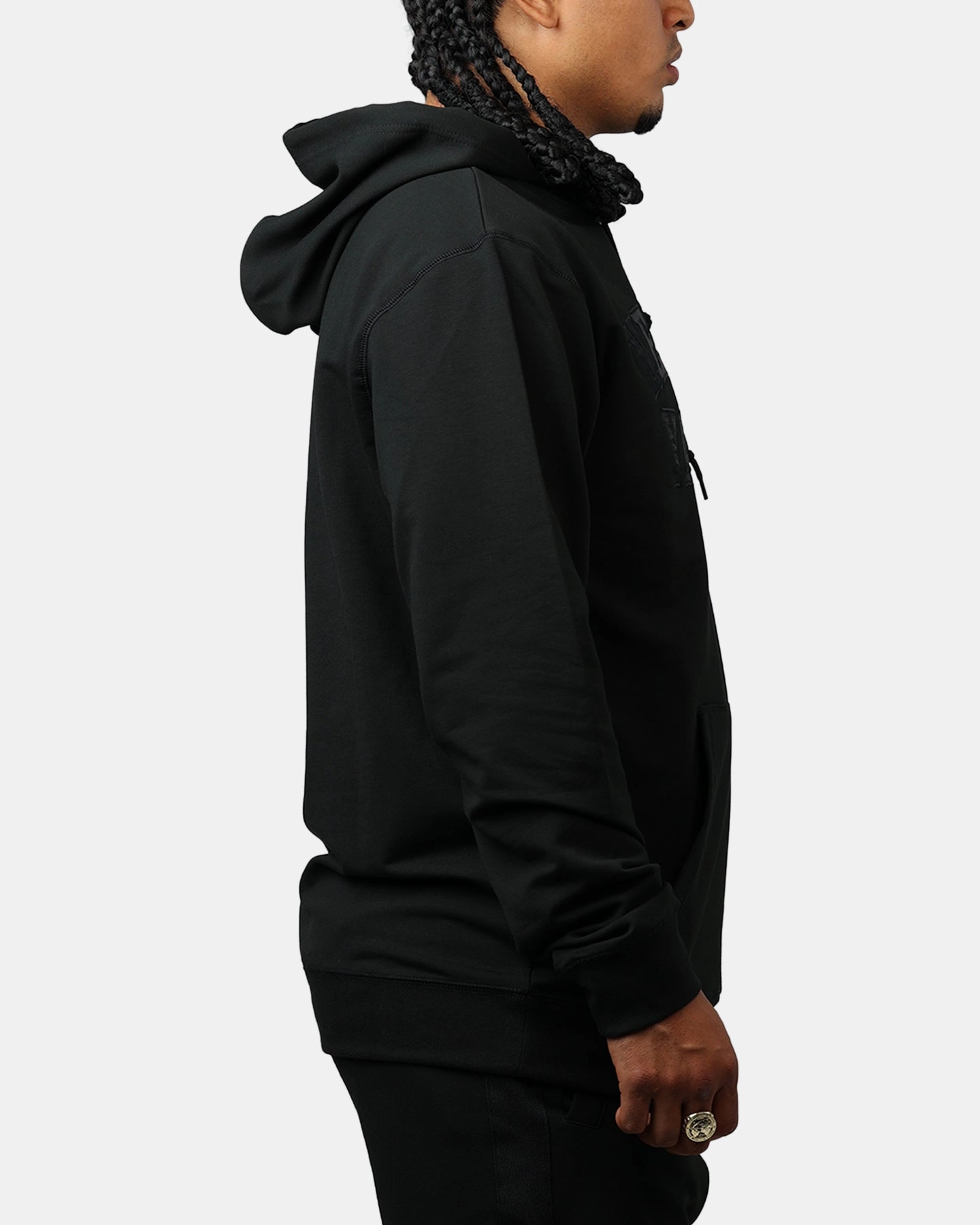 New Era New York Yankees Logo Select Hoodie Black/Black Padded collar Custom