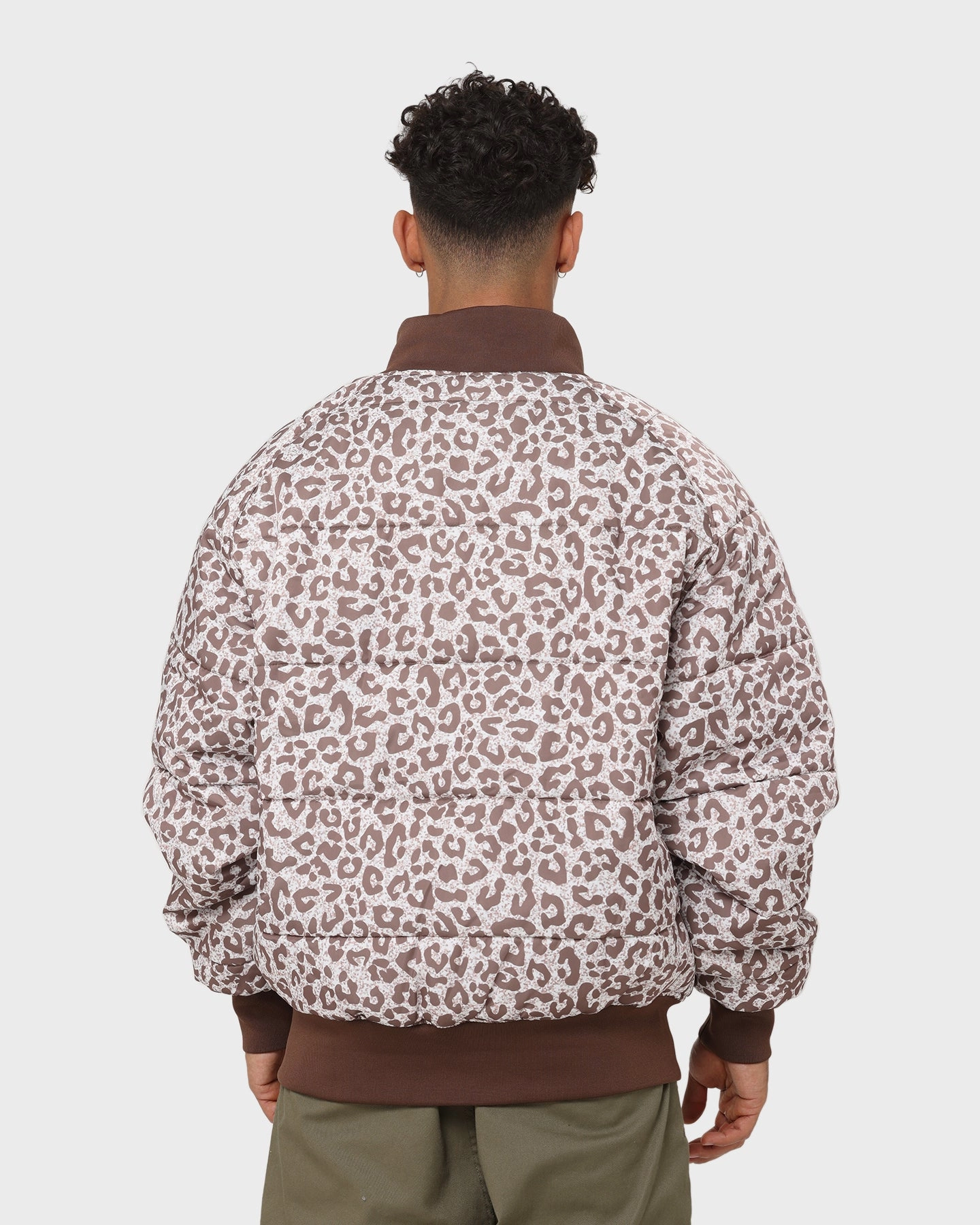 XXIII Leopard Print Puffer Jacket Leopard Ventilation Panels