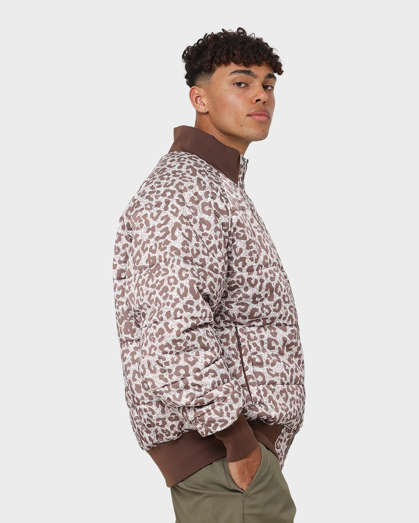 XXIII Leopard Print Puffer Jacket Leopard Powder hunters