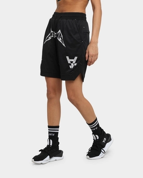 Casual Look The Anti Order Heavy Metal Basketball Shorts Black/White