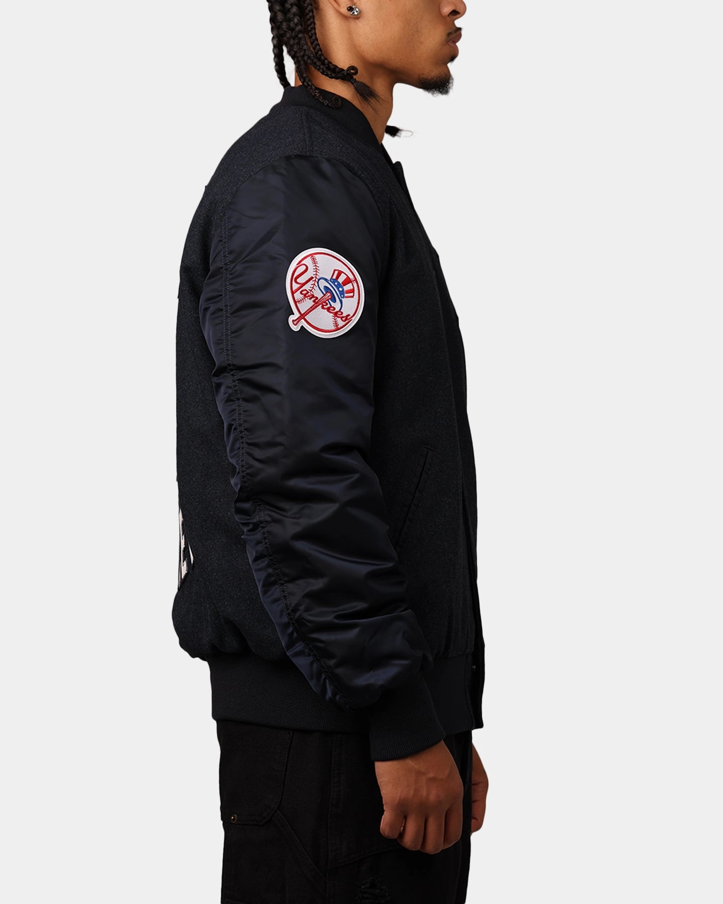 Cool Climate Double layer fabric New Era New York Yankees Alpha Industries MA-1 Wool Varsity Jacket Navy
