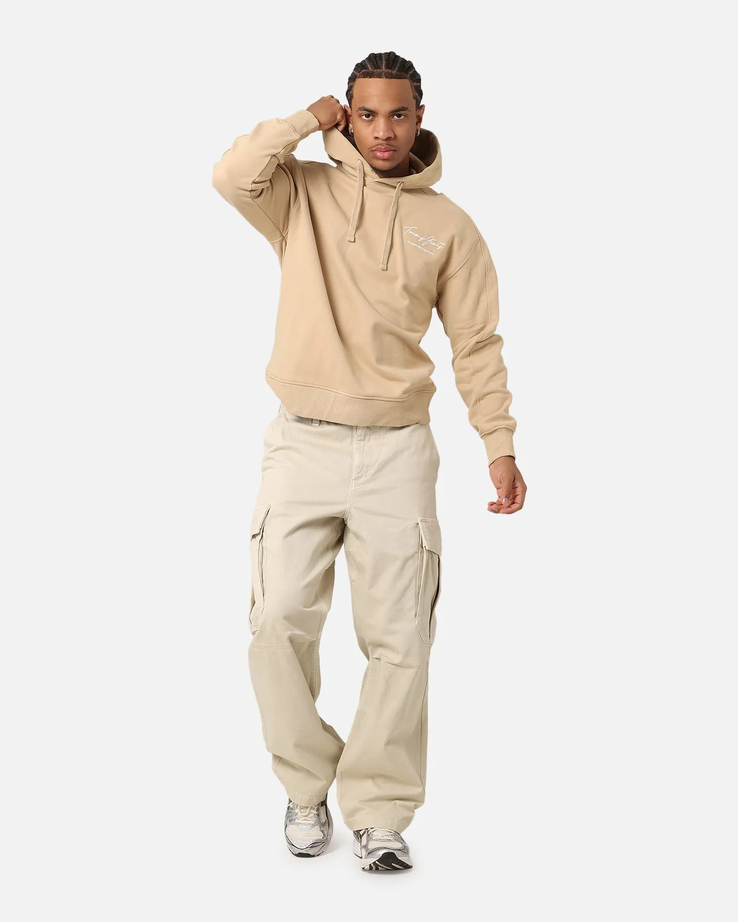 Tommy Jeans TJM Relax Washed DNA Hoodie Gentle Gold low quality Adjustable Wear