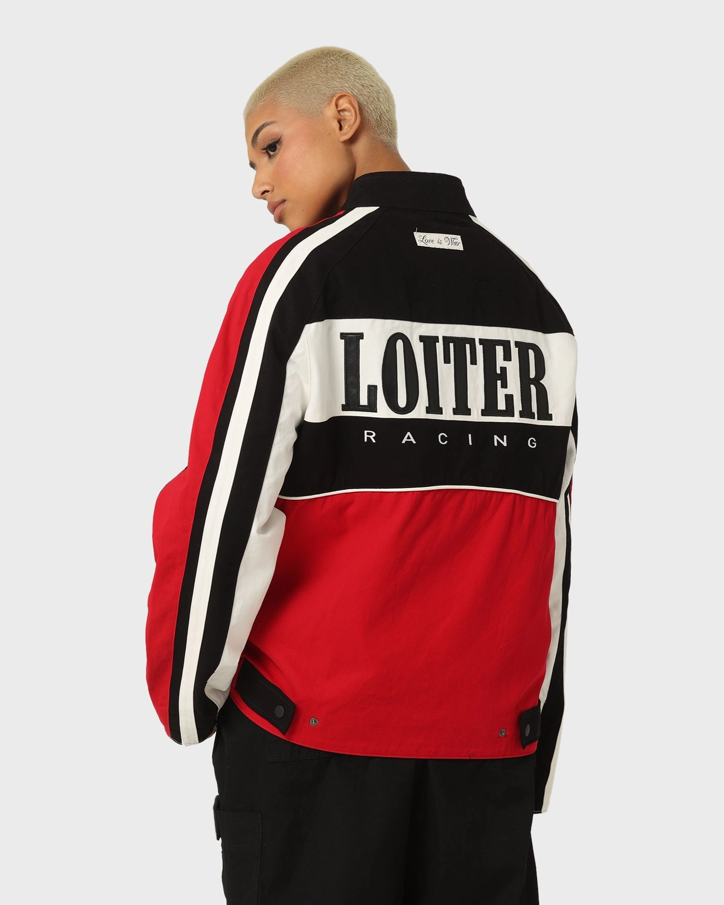 Loiter Motor Jacket Red Pendant size - inclusive