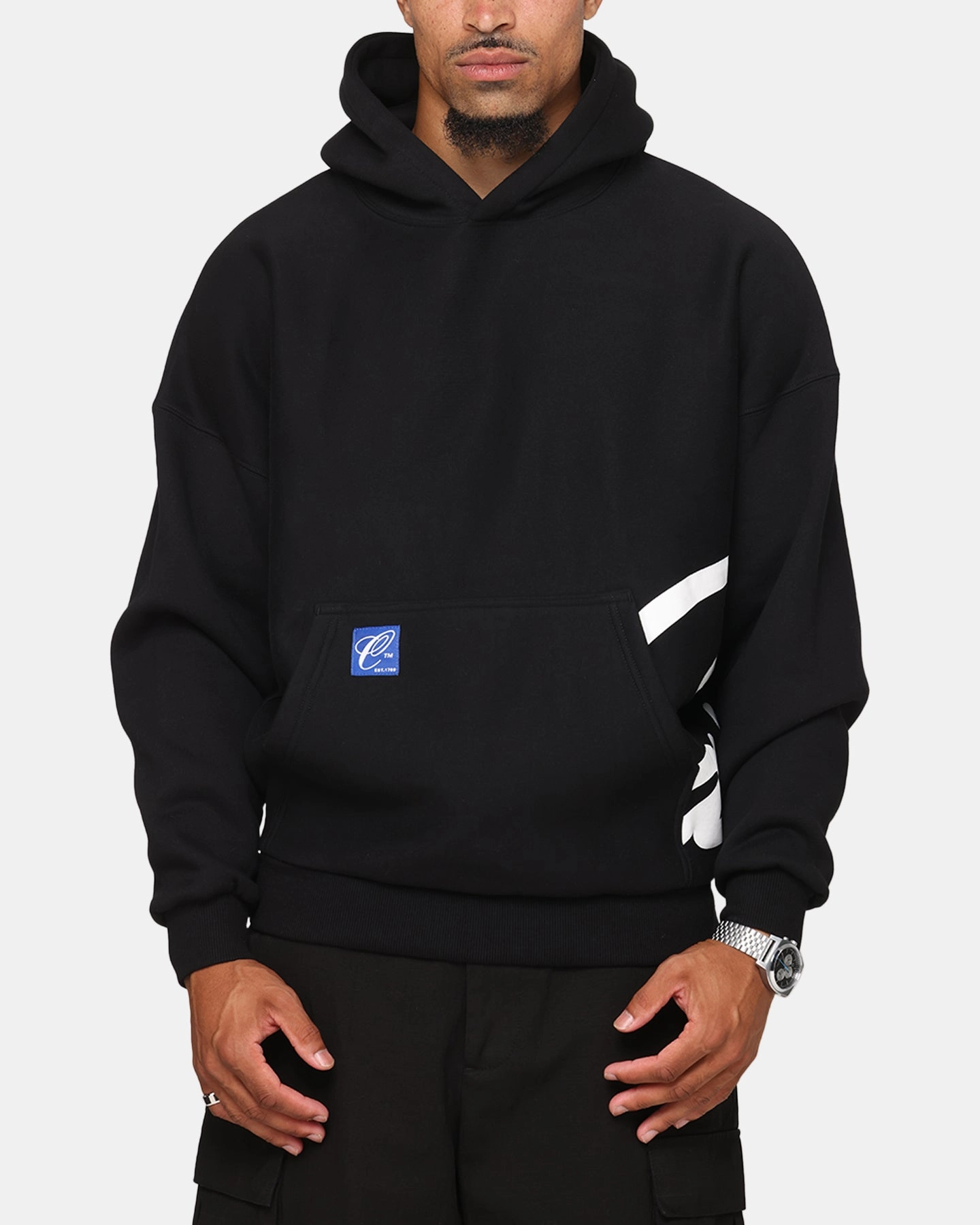 Carre Roadman Oversized Hoodie Black Flexible Hem