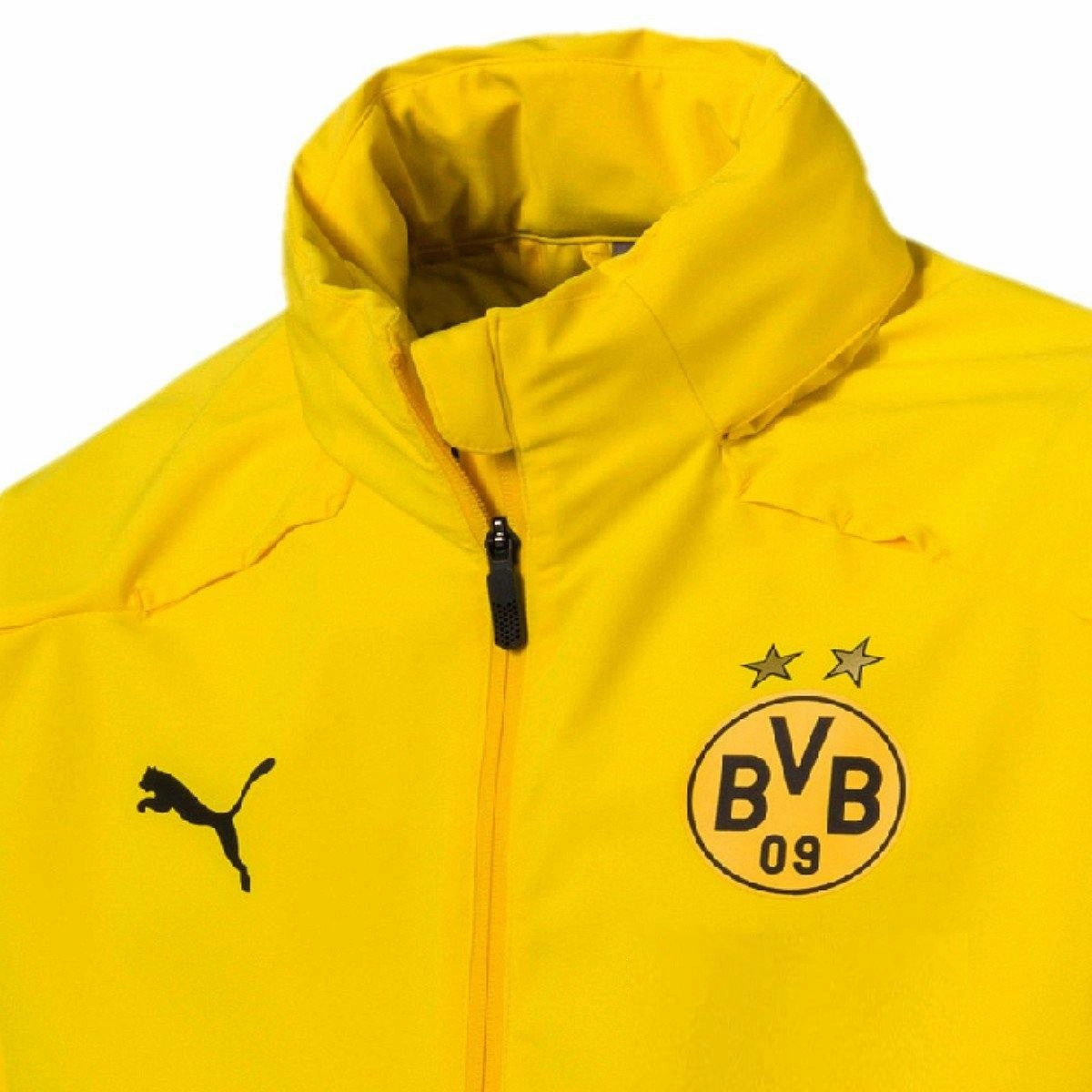 print 4Way Stretch Fabric BVB Borussia Dortmund soccer training rain jacket 2019 - Puma
