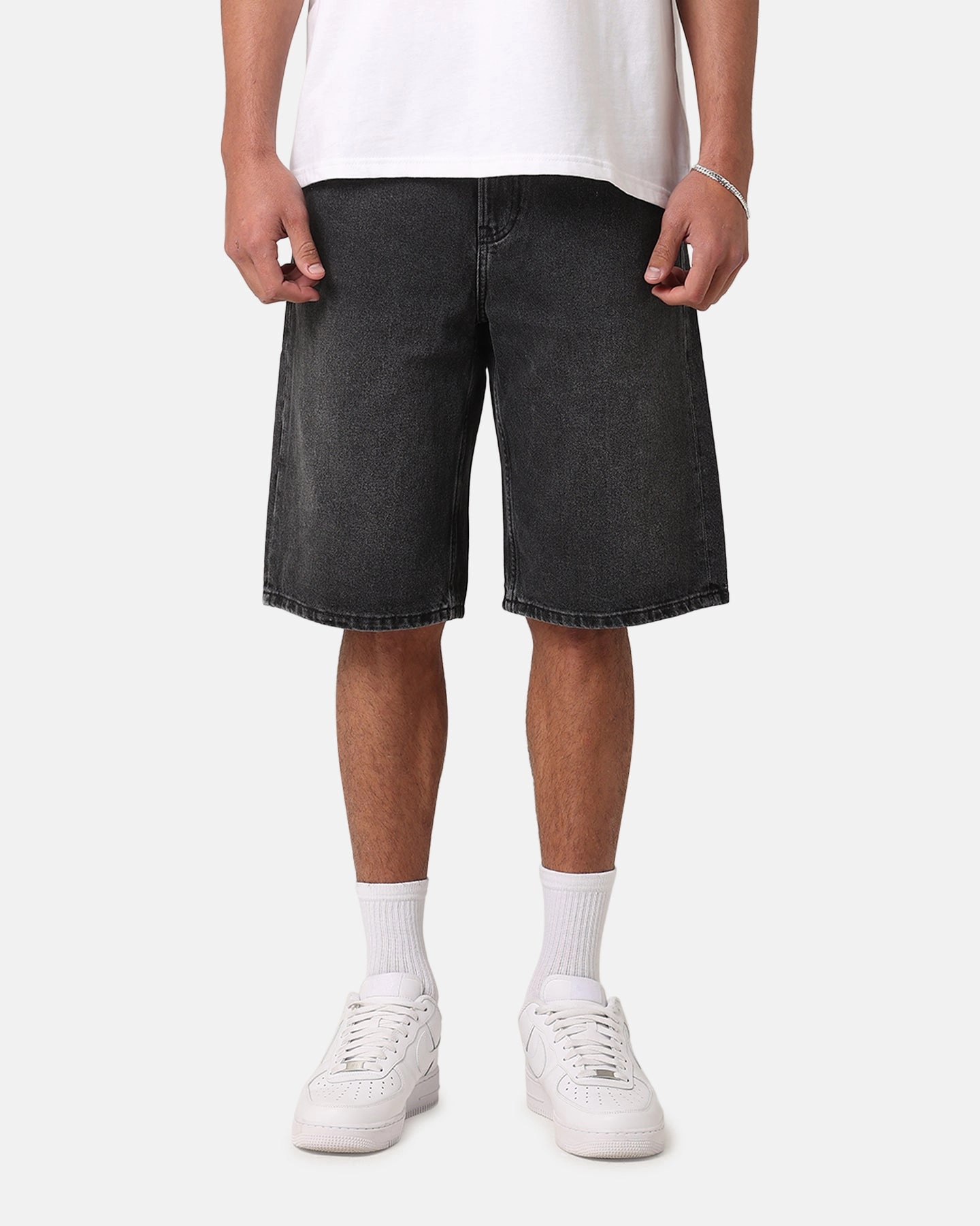 Daily Casual Warm Weather Wear Calvin Klein 90's Loose Denim Short Washed Black