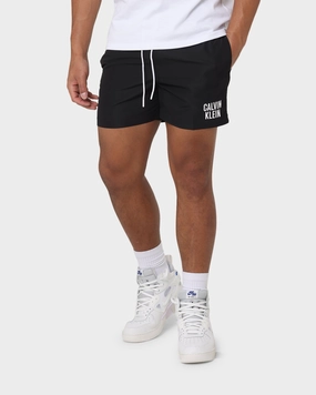 Calvin Klein Medium Double Waistband Swim Shorts Pvh Black Belt loops fade - resistant
