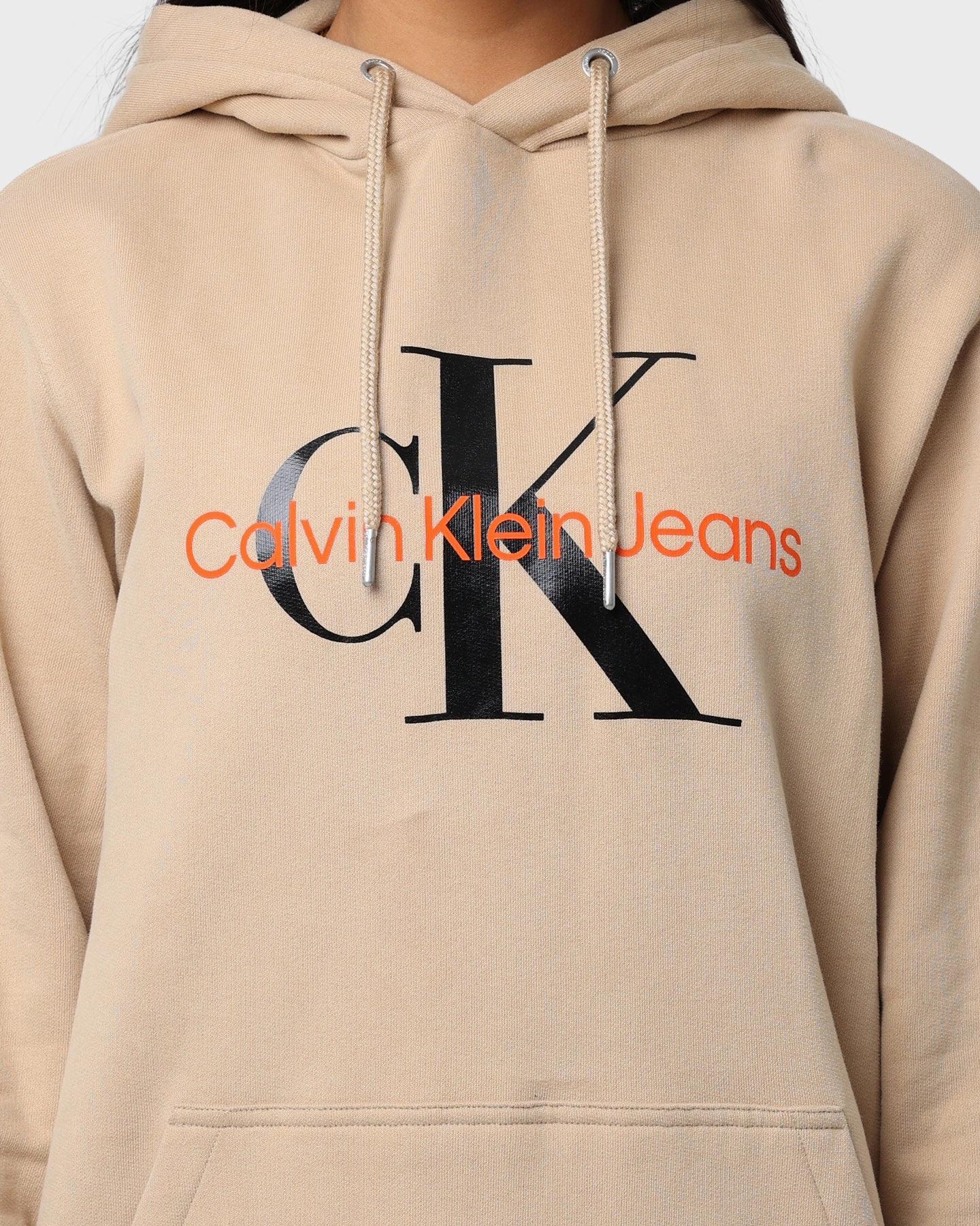 Perseverance Highlighter Calvin Klein Monogram Hoodie Tawny Sand/Black