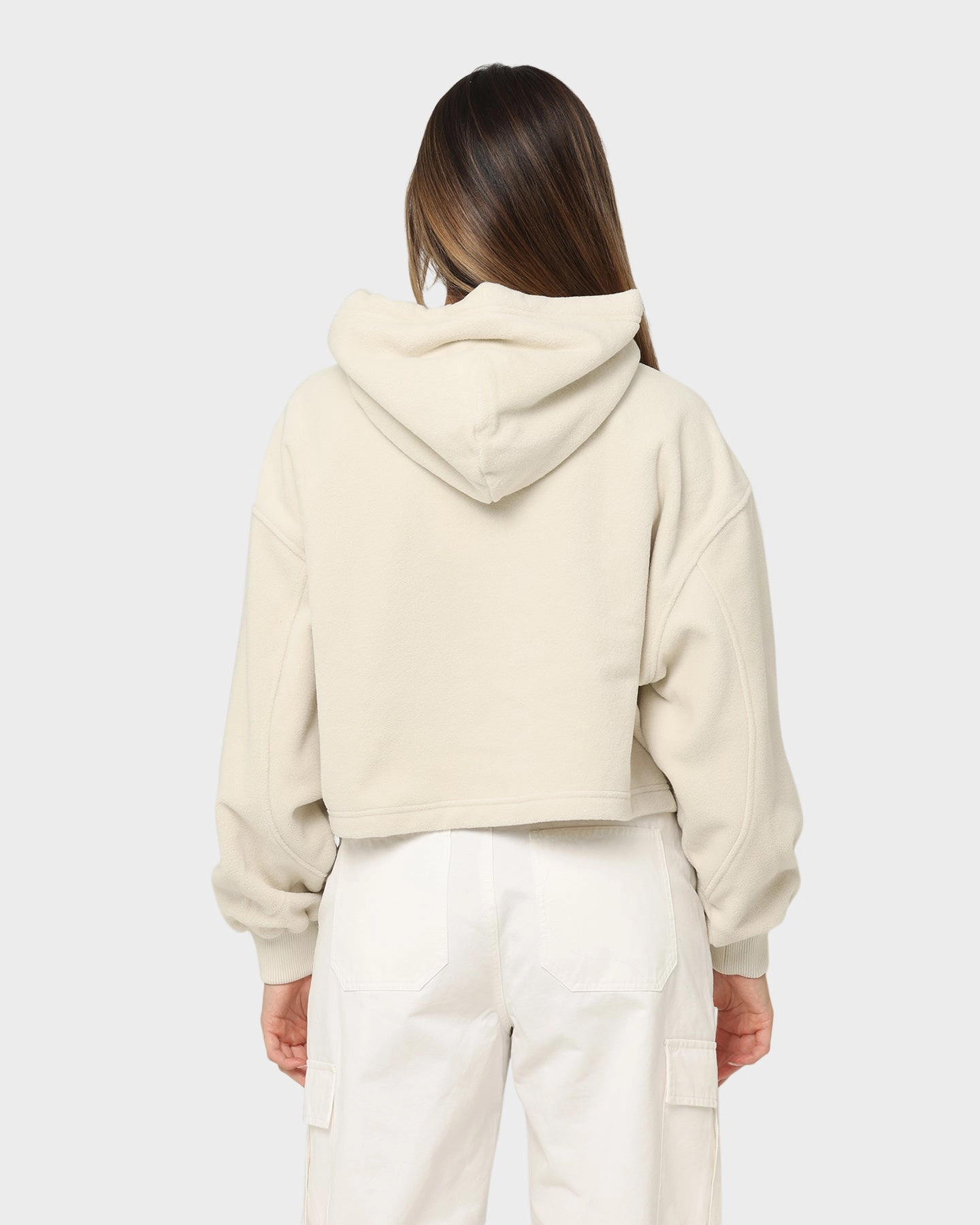 Calvin Klein Women's Polar Fleece Hoodie Eggshell Ergonomic Design dancers