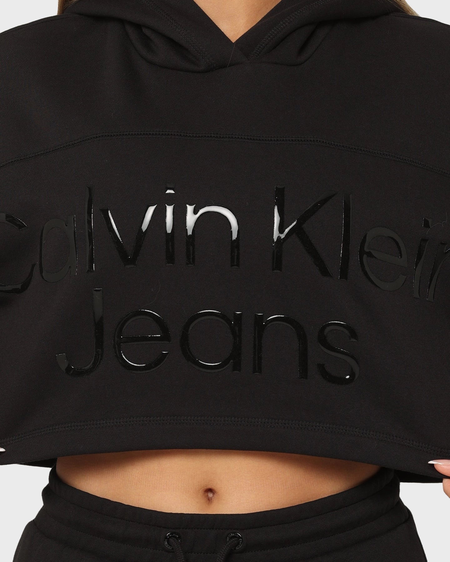 Software Cozy Core Calvin Klein Women's Shiny Institutional Hoodie Ck Black