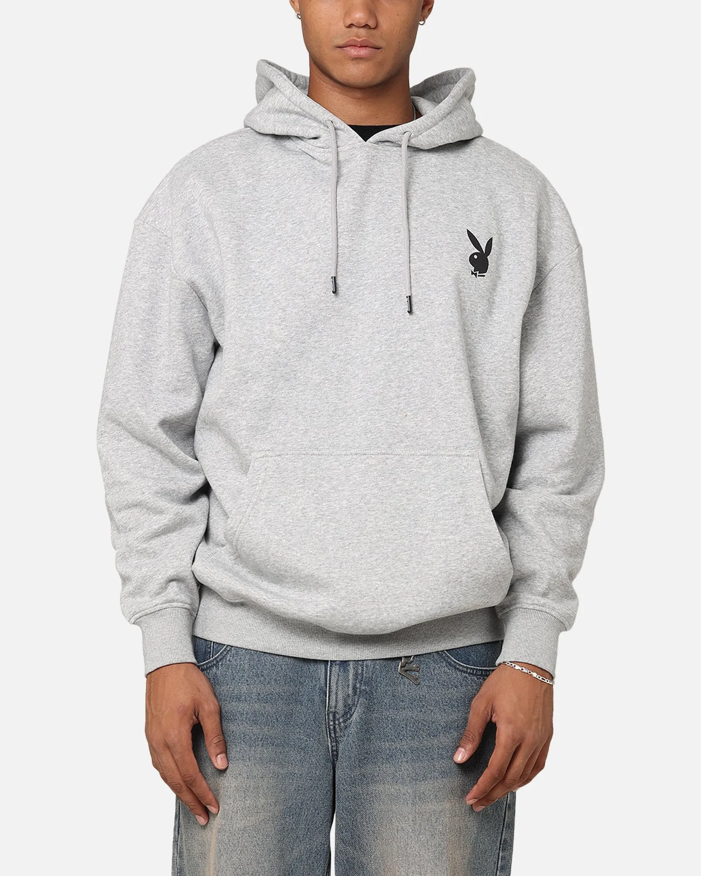 suitable for day wear Playboy Solo RHD Icon Hoodie Grey Marle