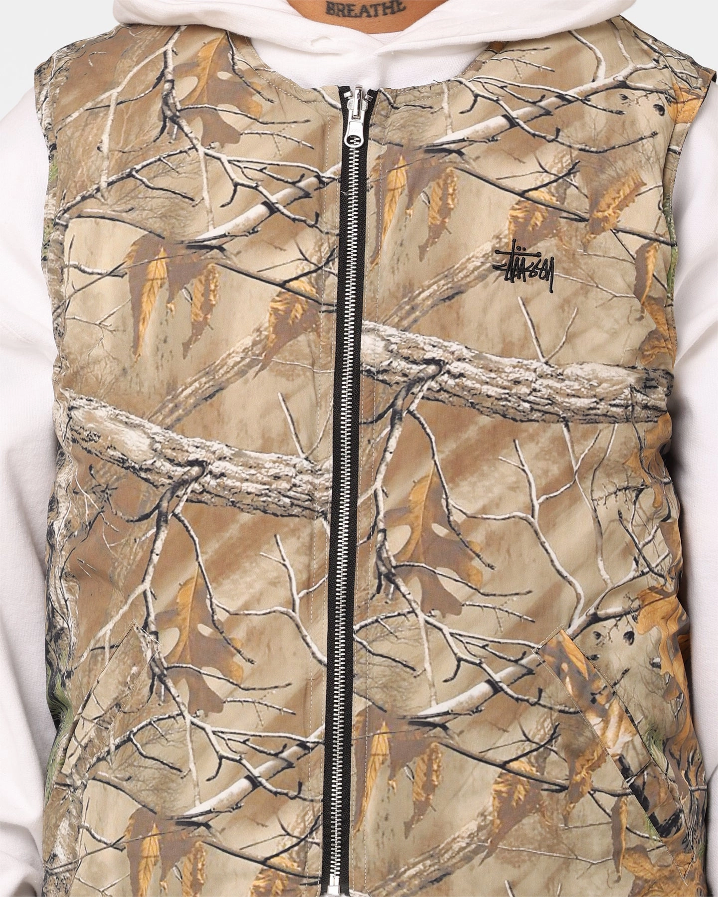 Stussy Real Tree Camo Reversible Vest Real Tree Camo Foldable Collar