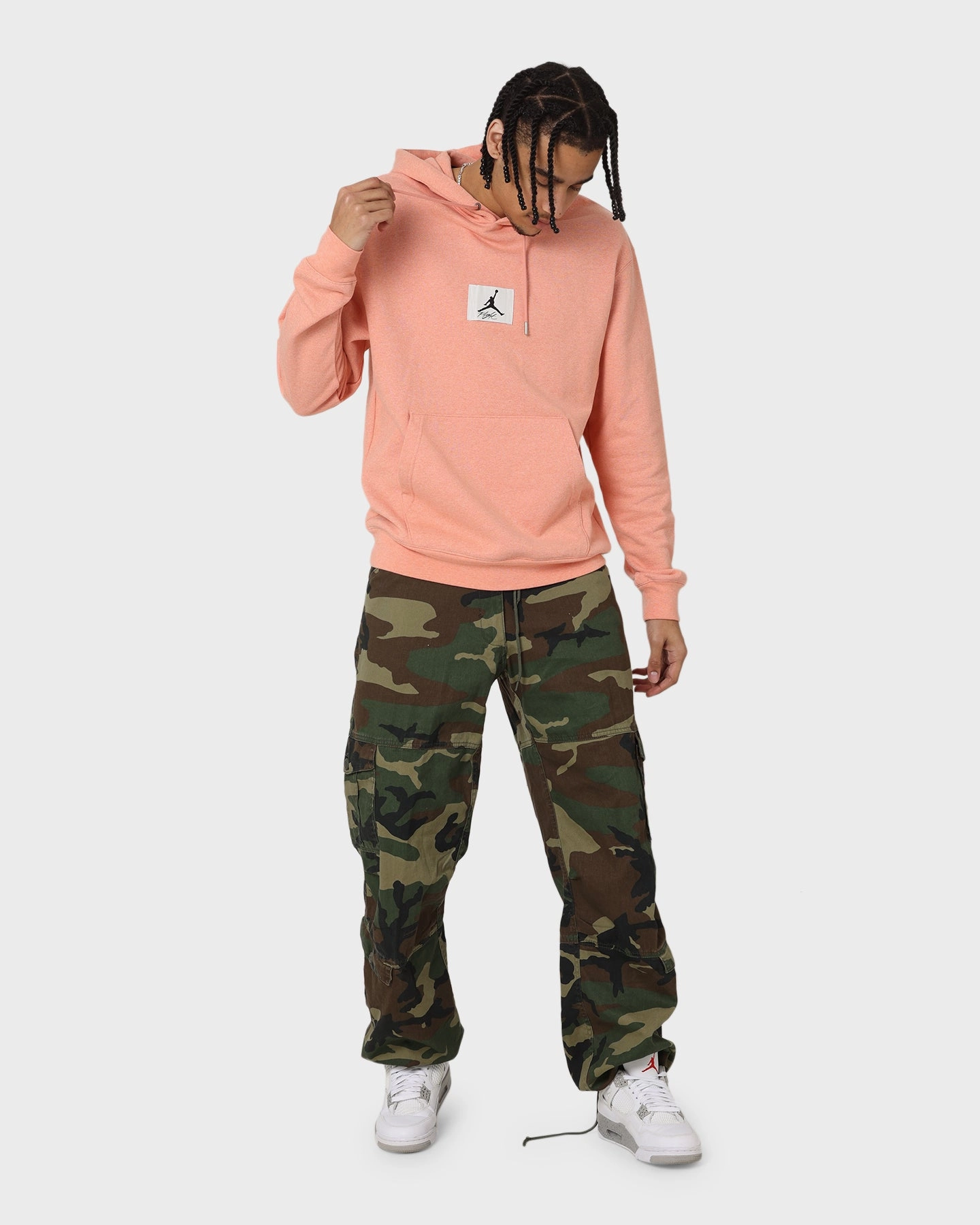 Picture Low Profile Jordan Essentials Statement Fleece Hoodie Light Madder Root