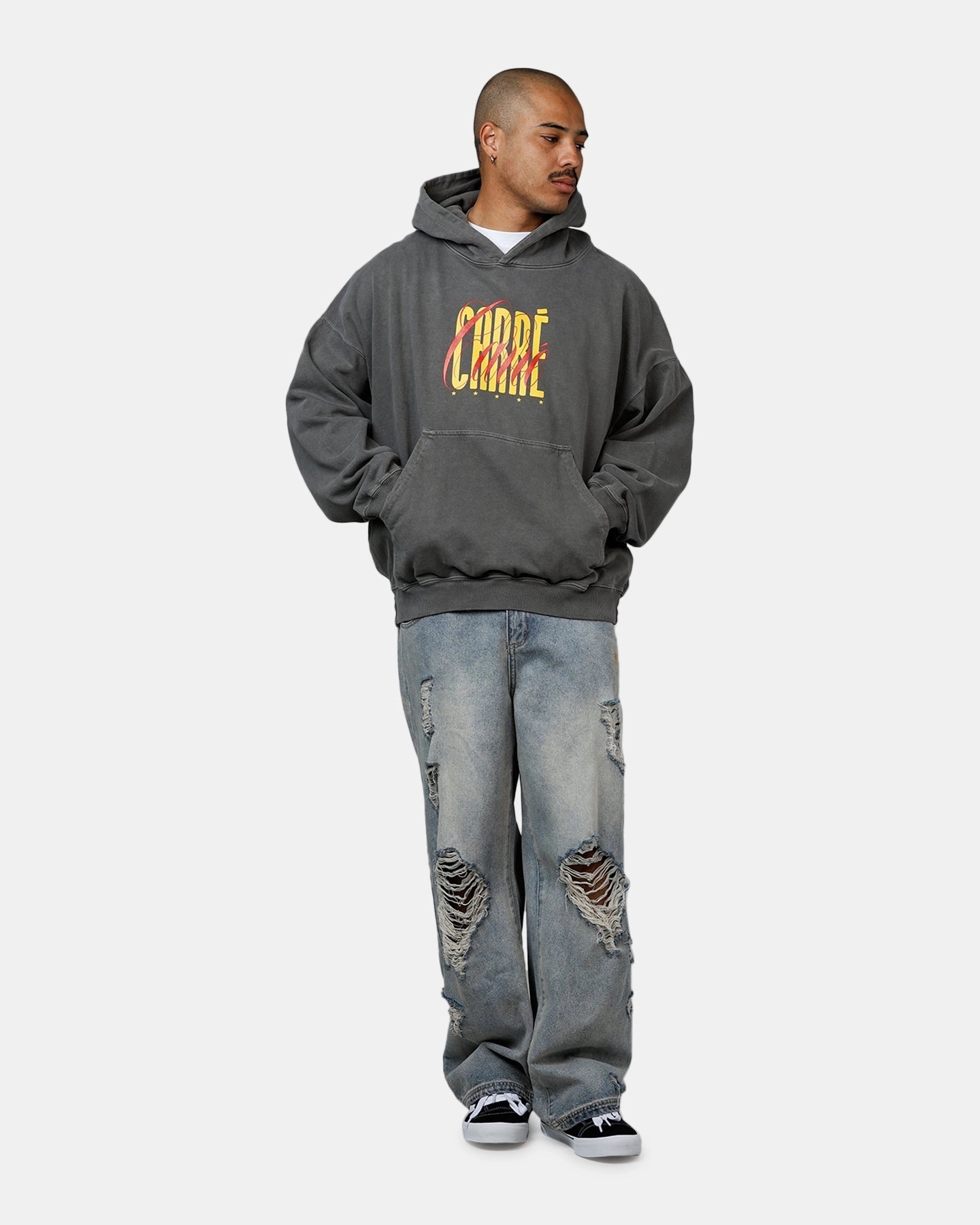 Youth Carre Golden Scale Premium Hoodie Washed Charcoal