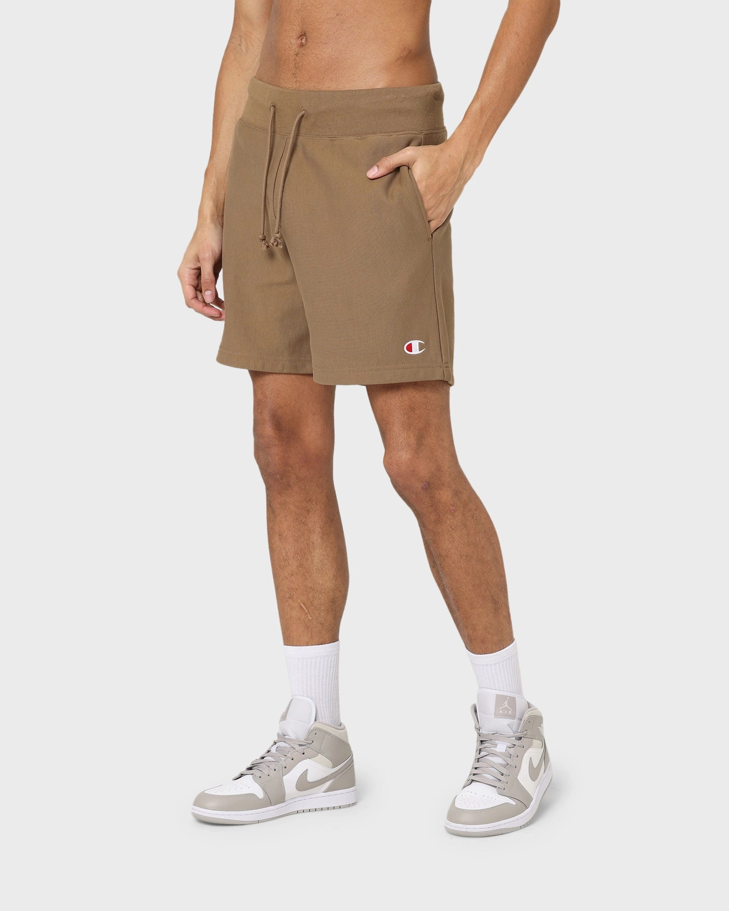 Non Binding Leg Openings Champion Reverse Weave Terry Shorts Midway Brown