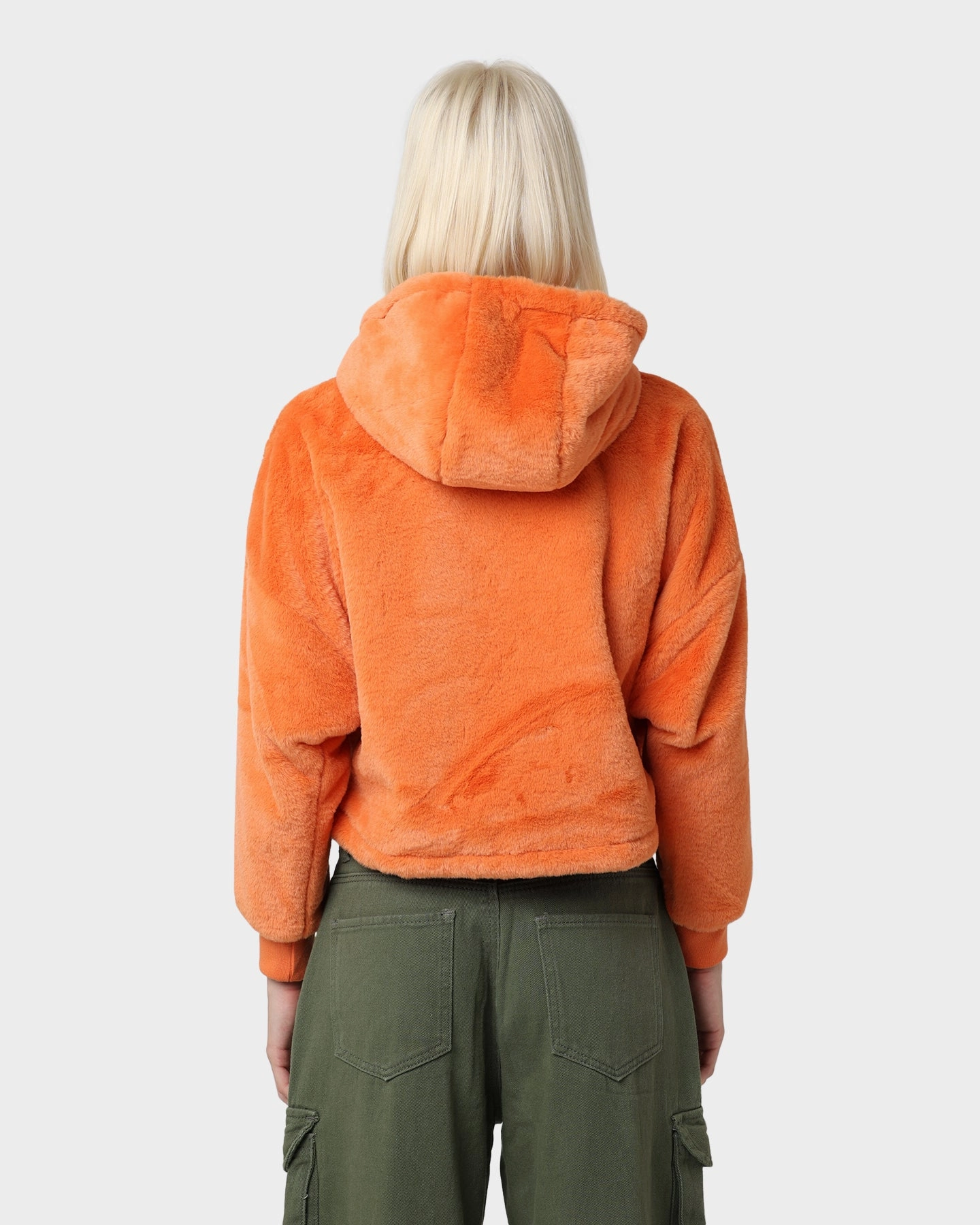 Karl Kani Varsity Plush Oversized Hoodie Orange Cozy Fit