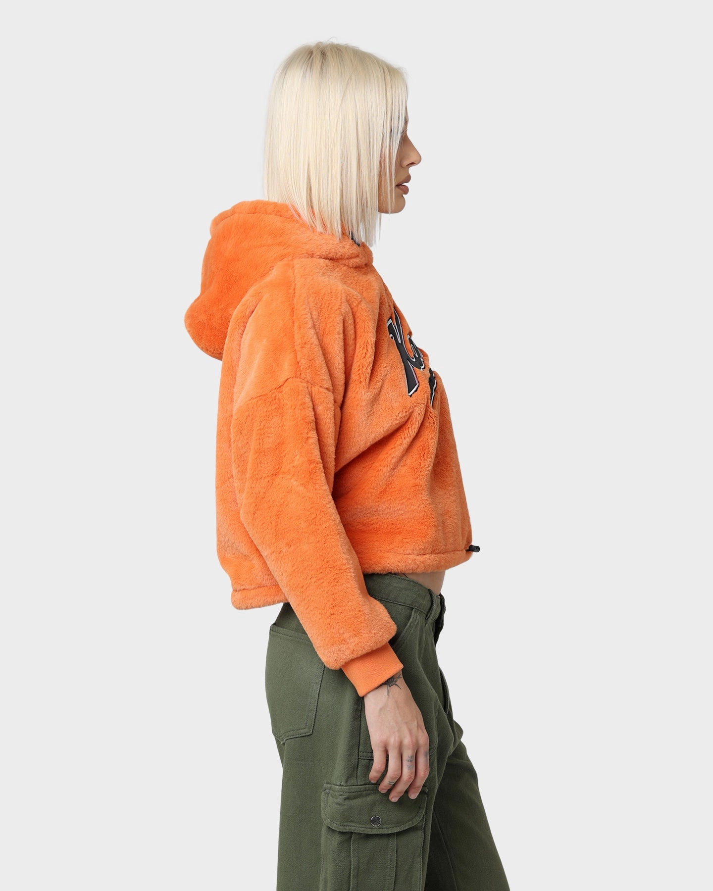 construction workers Karl Kani Varsity Plush Oversized Hoodie Orange