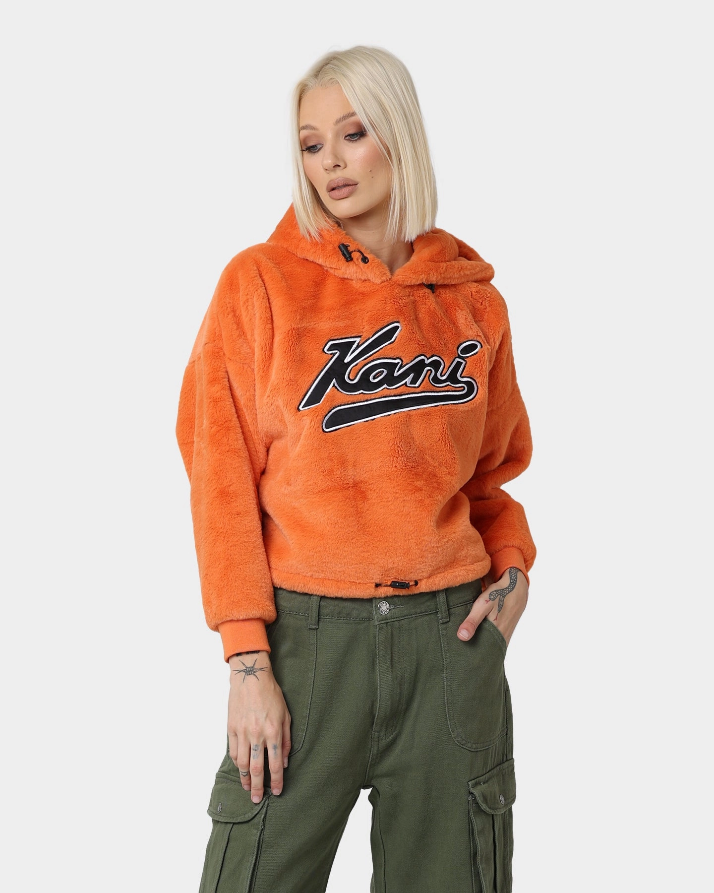 Karl Kani Varsity Plush Oversized Hoodie Orange Build suitable for formal meetings