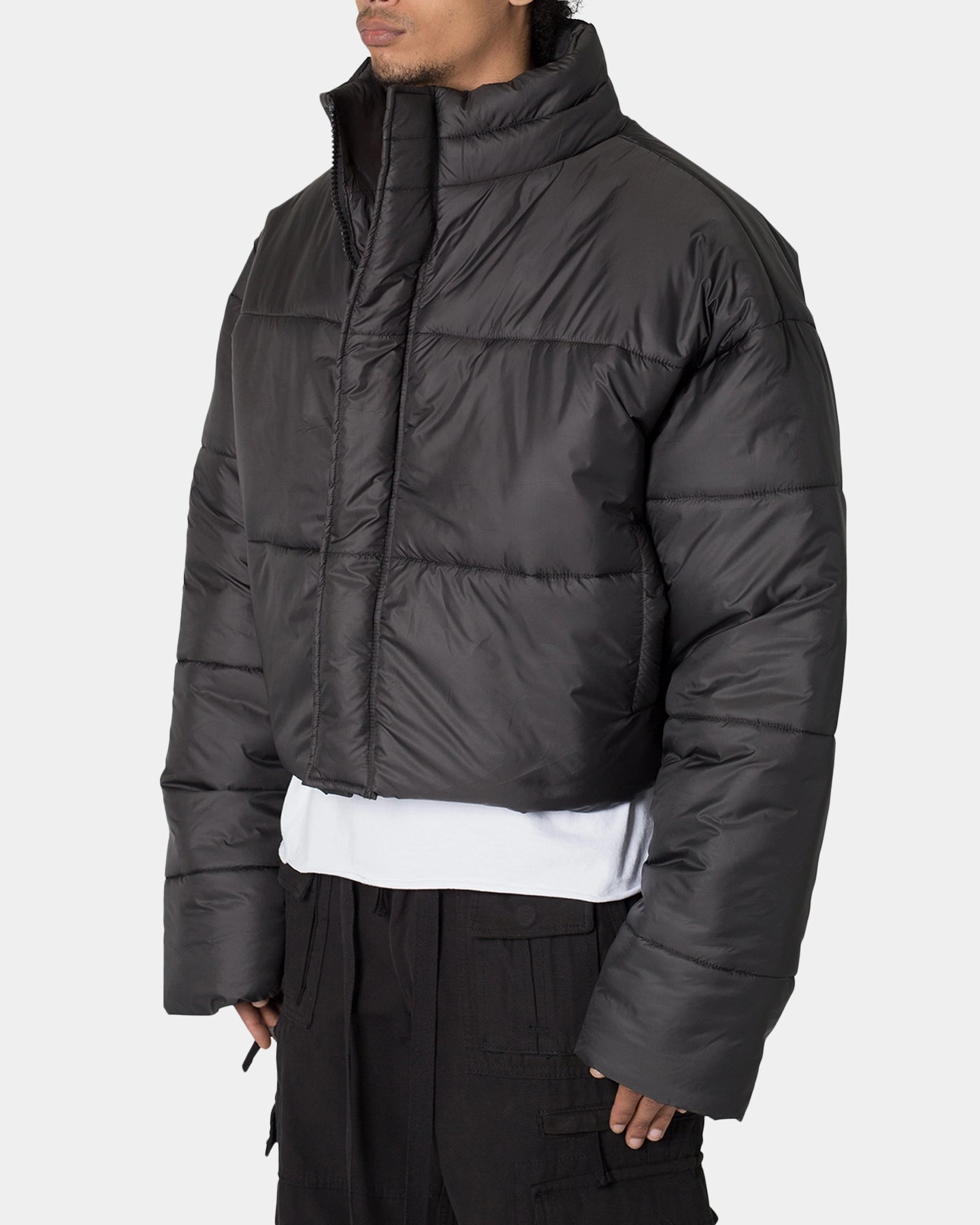 MNML Cropped Puffer II Jacket Black Bonnet