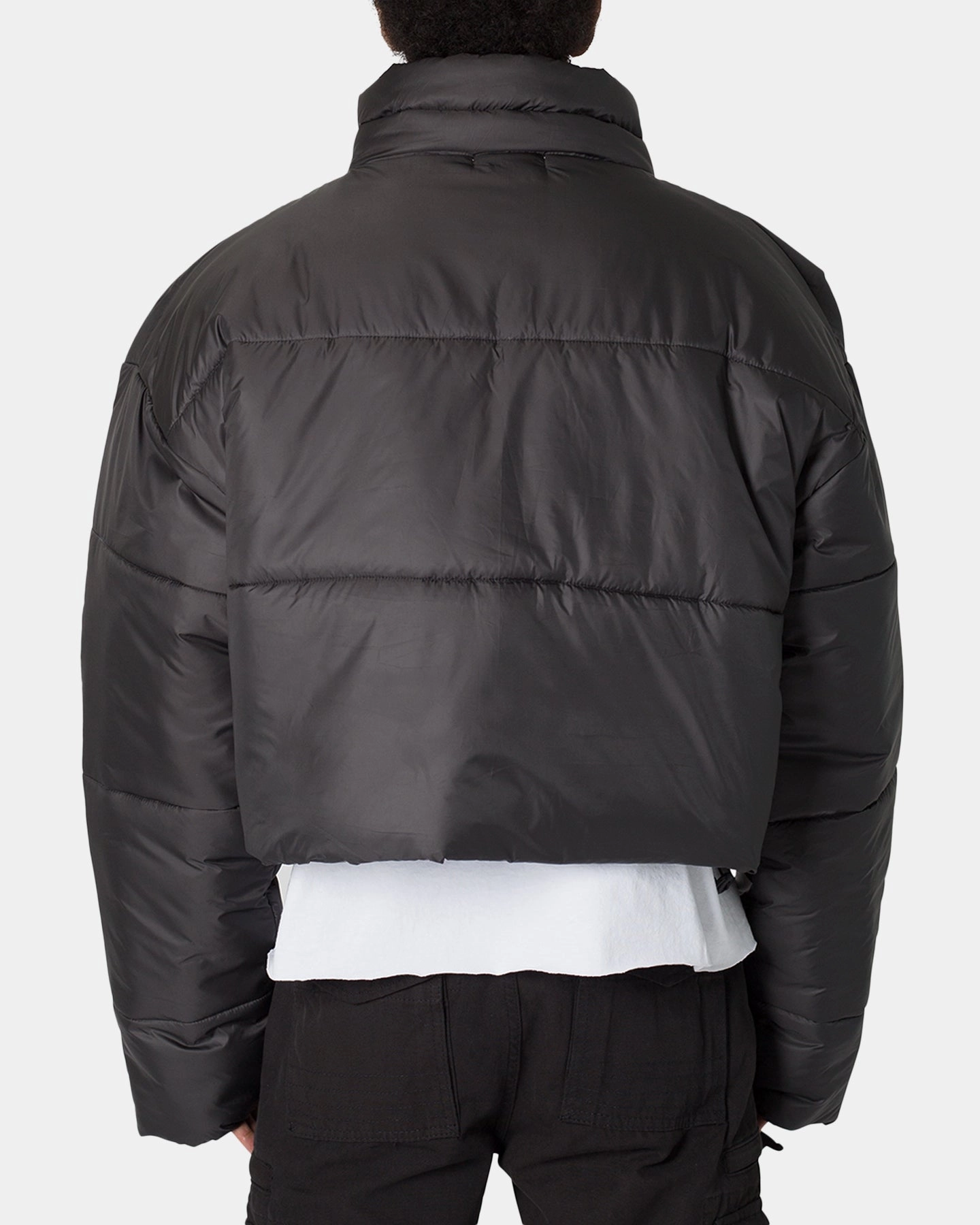 Manufacture Motivate MNML Cropped Puffer II Jacket Black