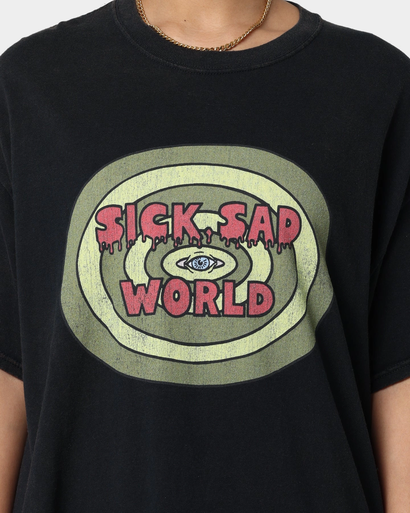 Smart Design Zero Waste Production American Thrift X Daria Sick Sad World Vintage T-Shirt Black Wash