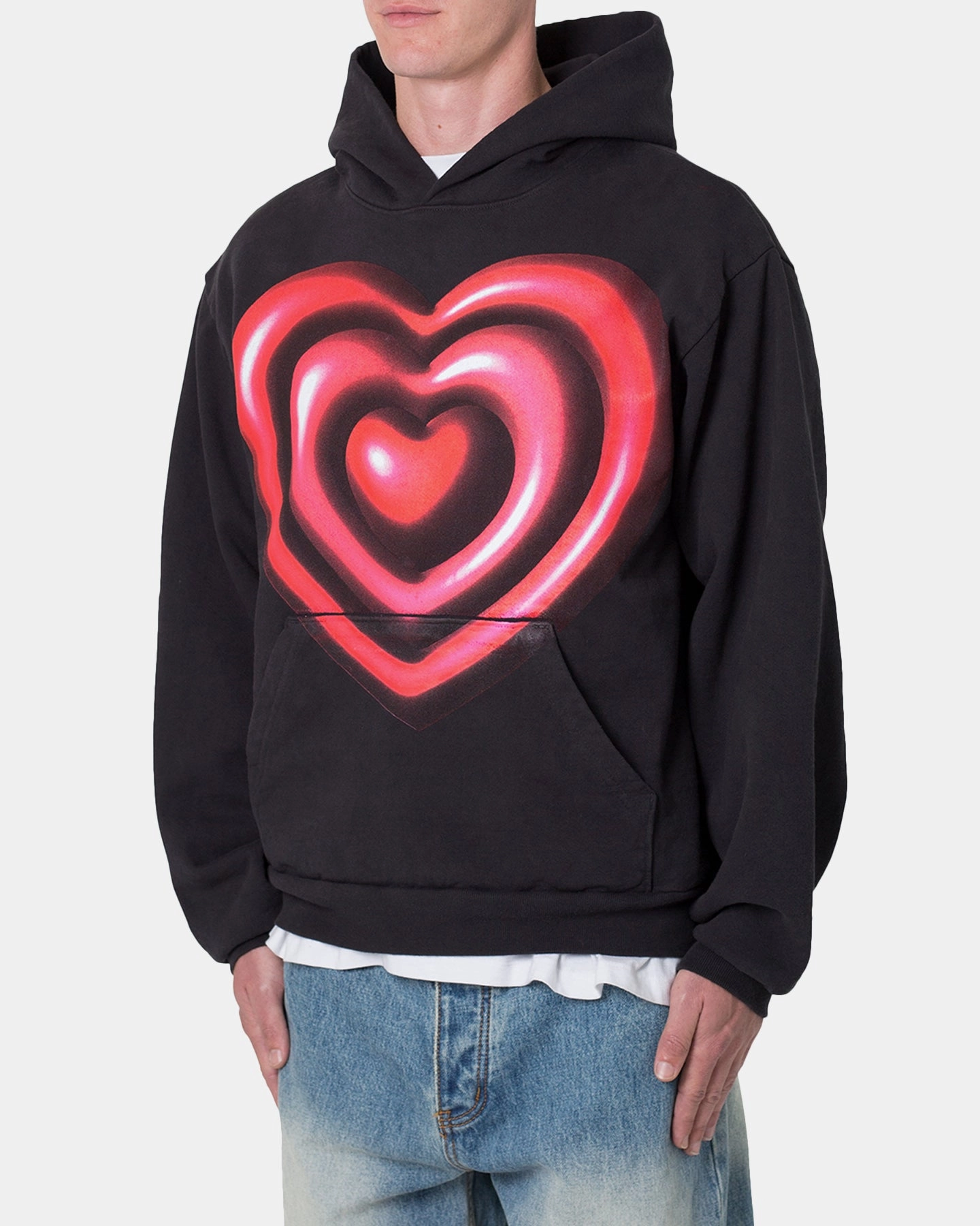 Wardrobe MNML Broken Heart Hoodie Off Black