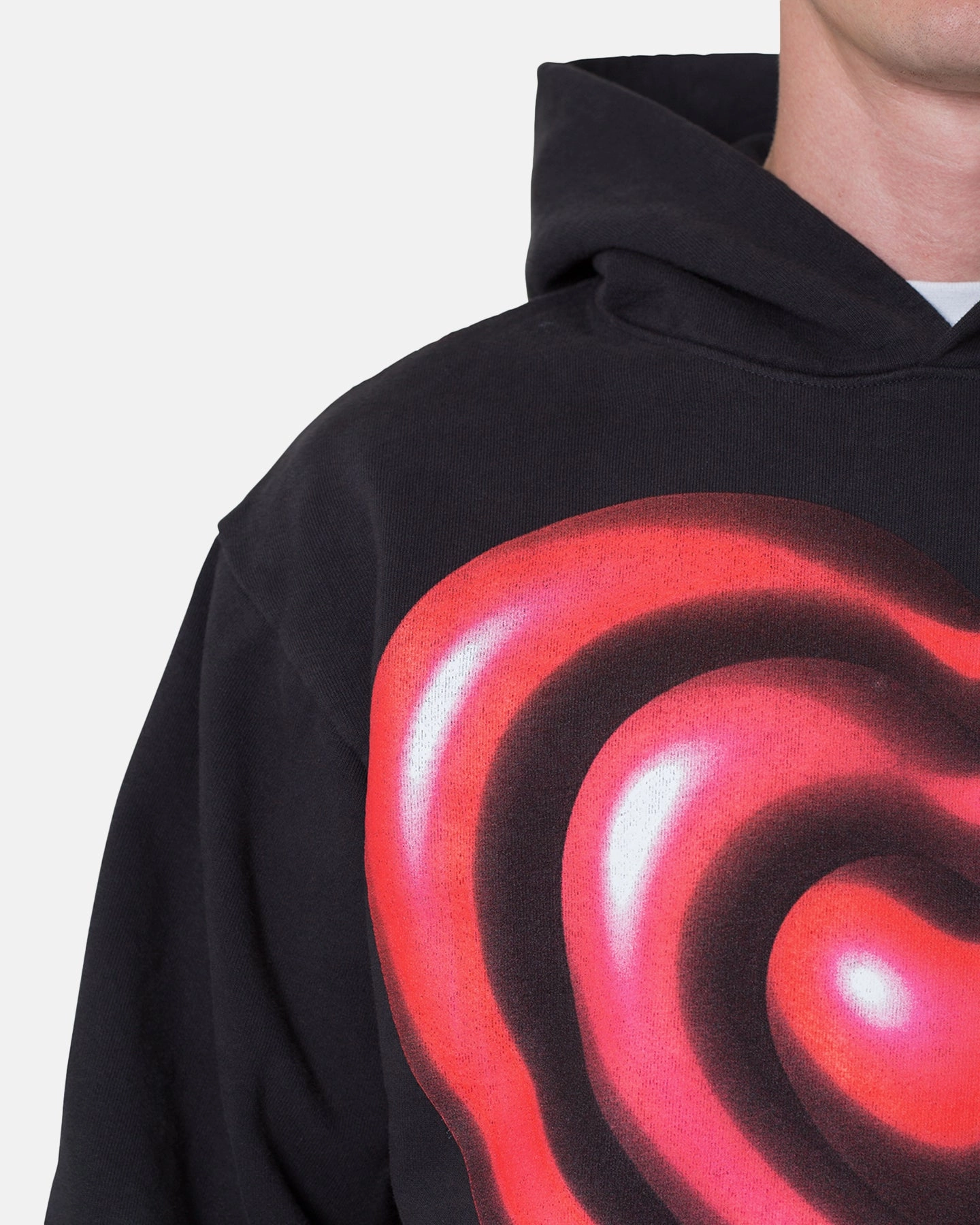 MNML Broken Heart Hoodie Off Black Layer Comfort Age