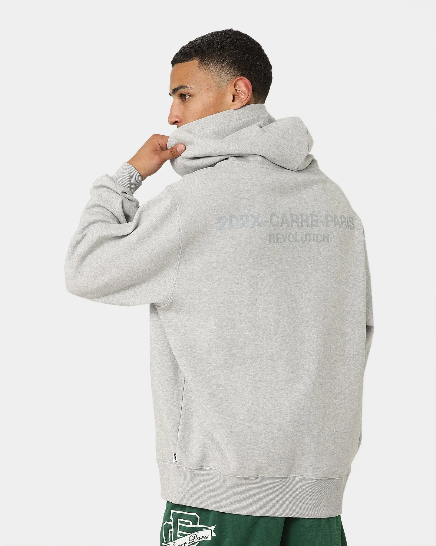 detachable sleeves Carr?? 202X Premium Motion Hoodie Grey Marle