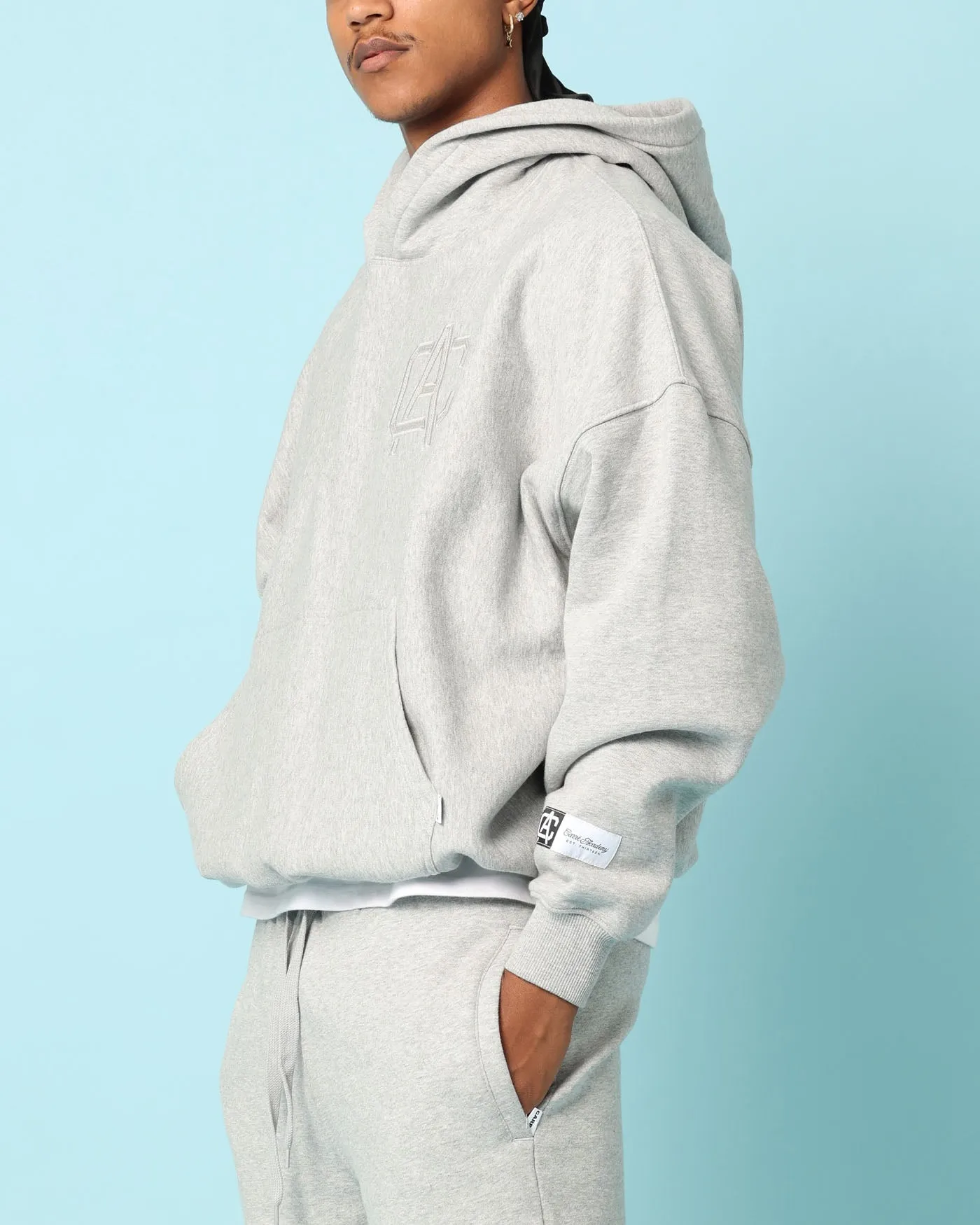 Belted Carr?? Academy Oversized Hoodie Grey Marle