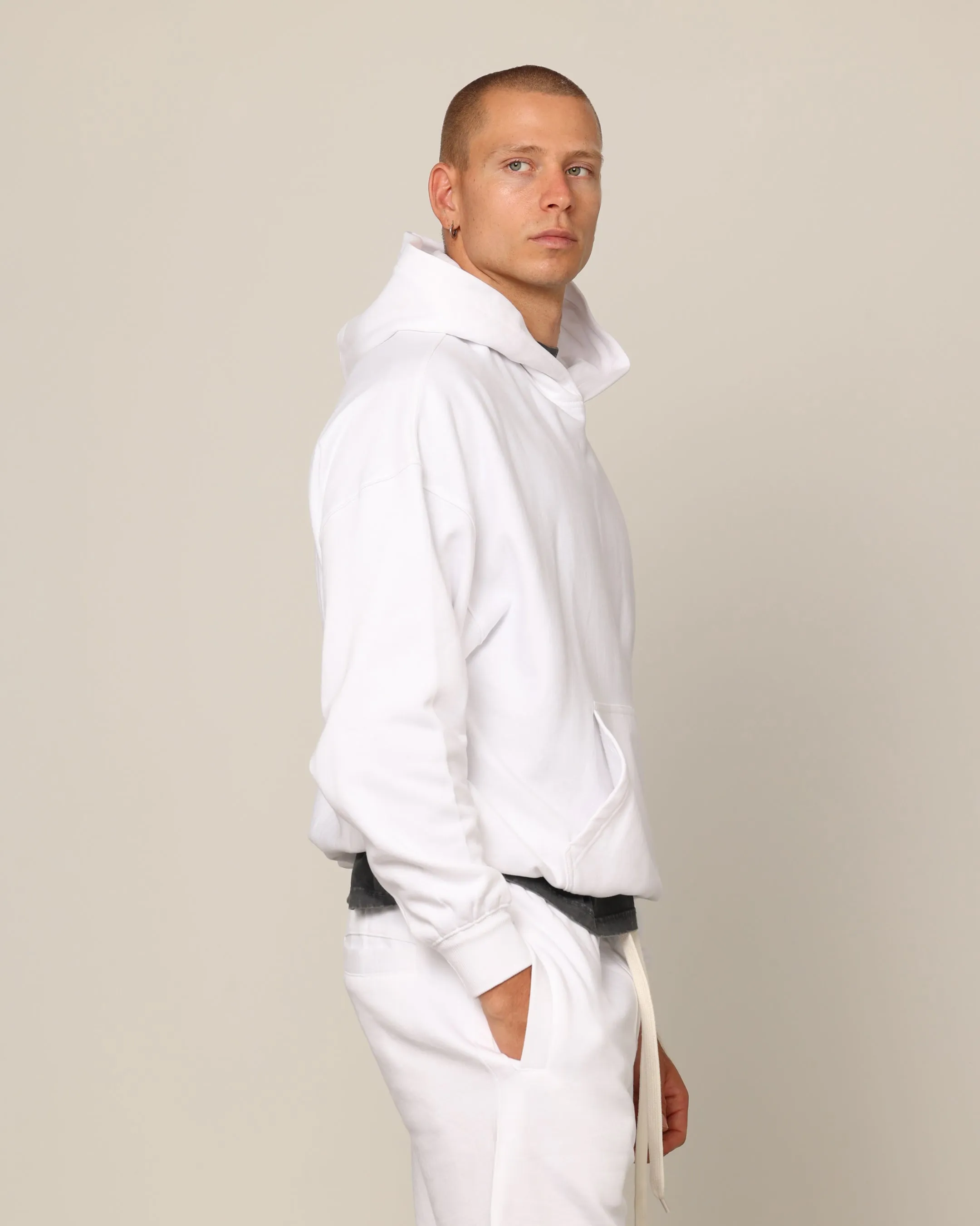 Carr?? Blanc Oversized Hoodie White fireplace