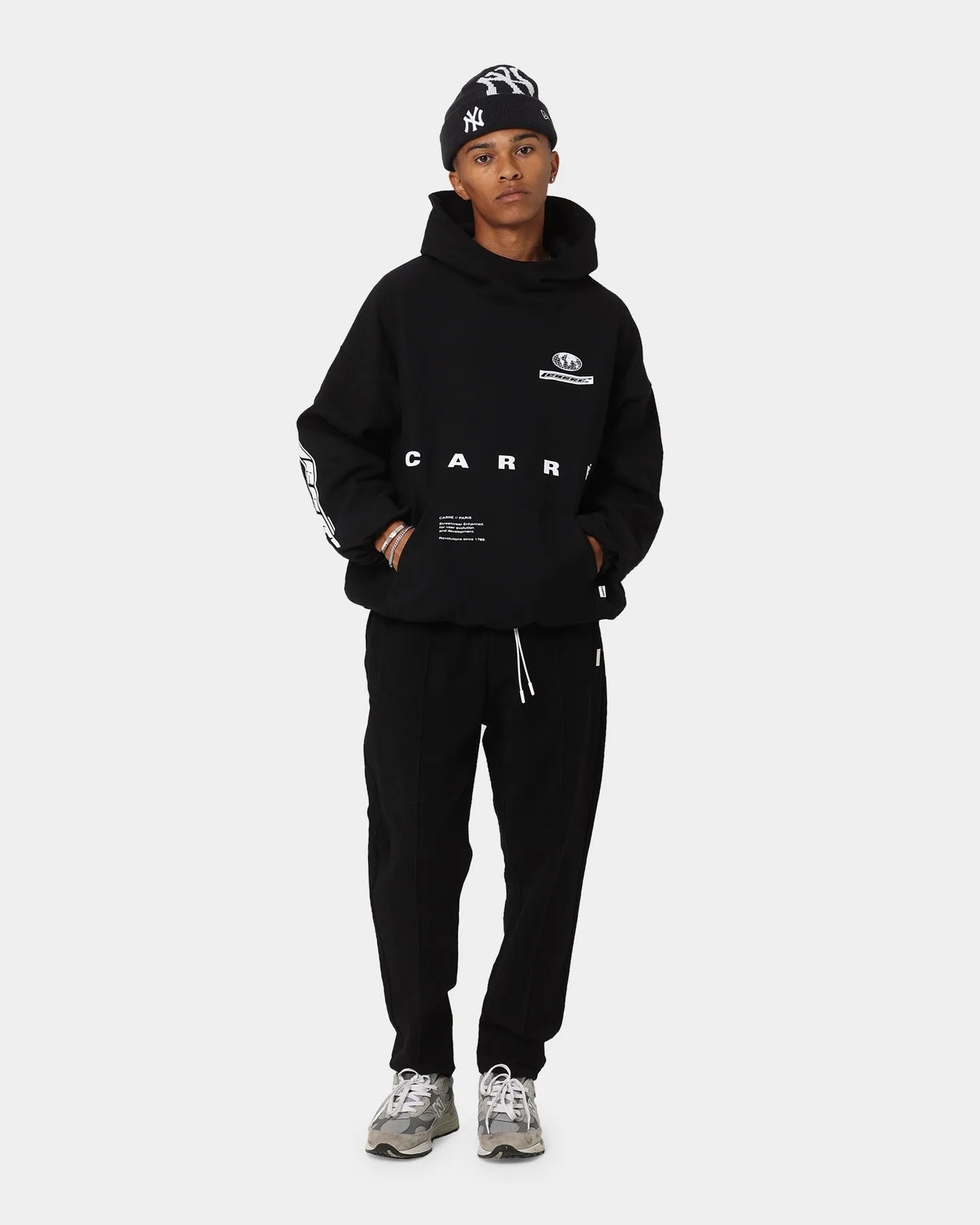Carr?? Enhanced Oversized Superior Hoodie Black Adventure Wear Graphic Design