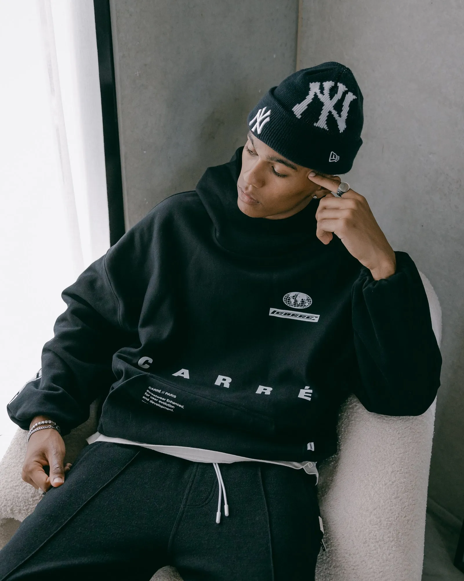 Carr?? Enhanced Oversized Superior Hoodie Black Wind Barrier Performance Optimized Fit