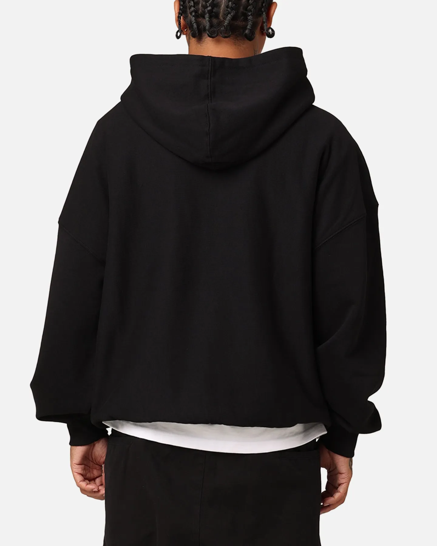 Carr?? Le' Form Oversized Hoodie Black Passport Front Pockets
