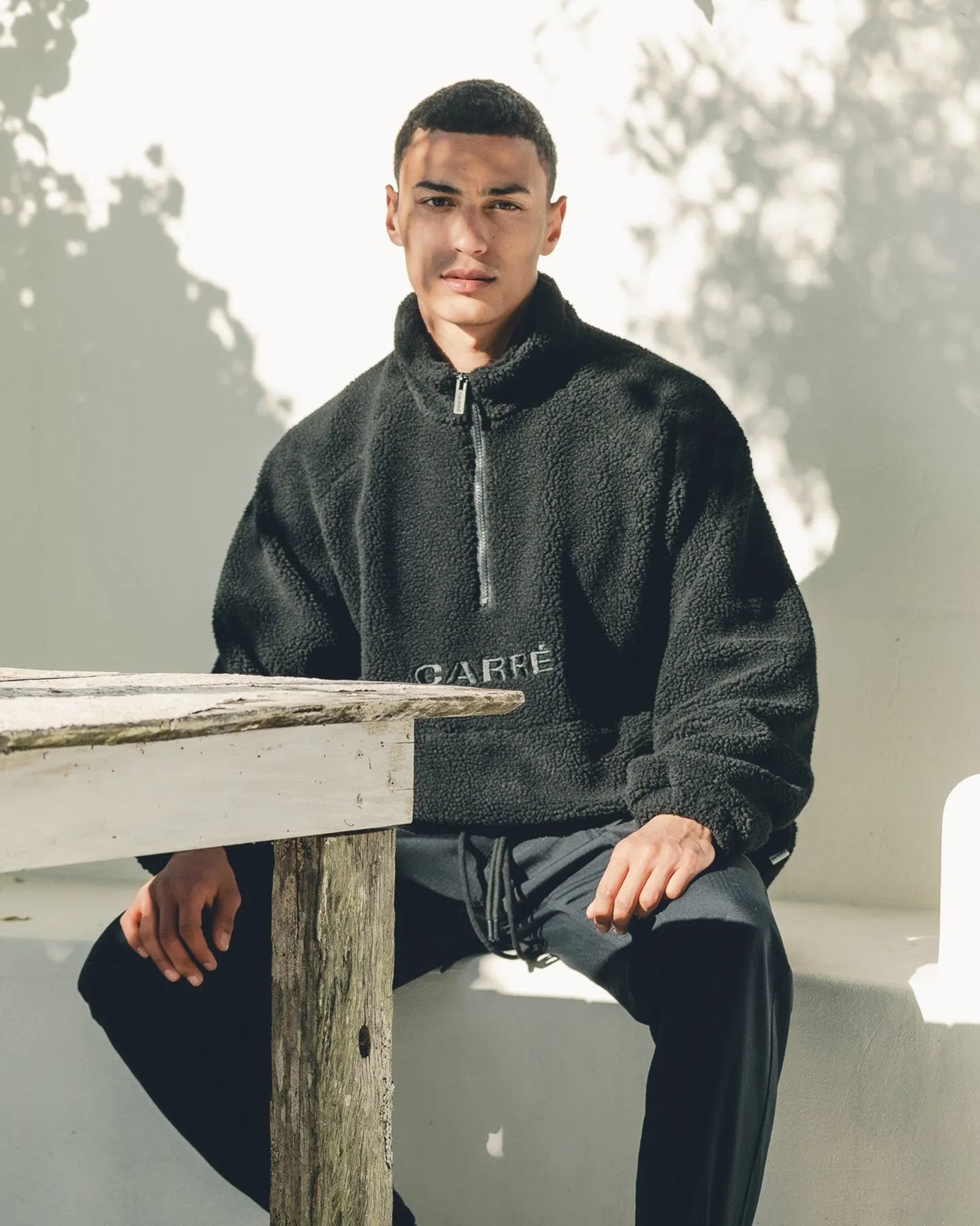 Carr?? Motion Fleece 3/4 Zip Jacket Black Checked suitable for formal meetings