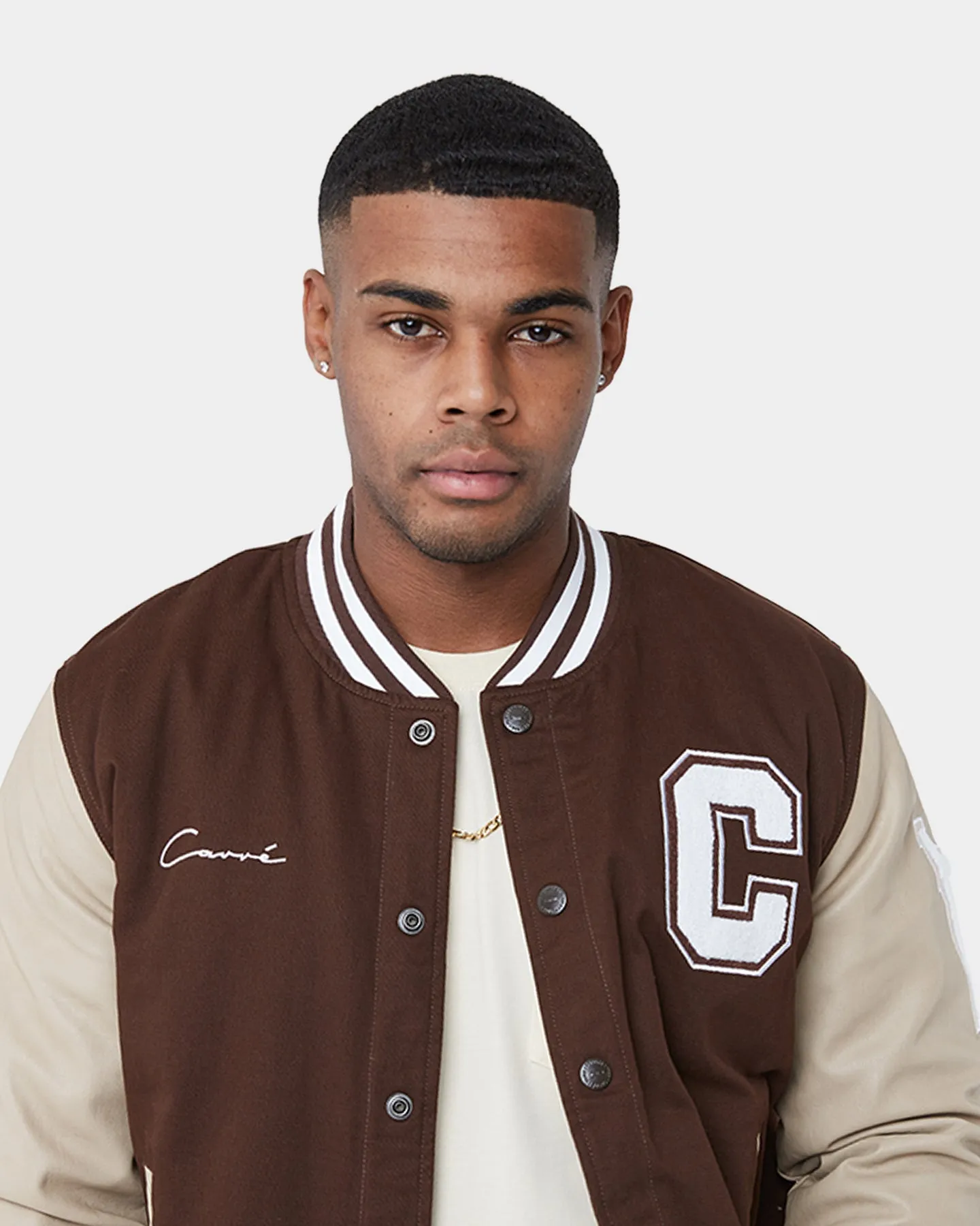 Carr?? MVP Varsity Jacket Brown/Cream Short-sleeved Celebrate