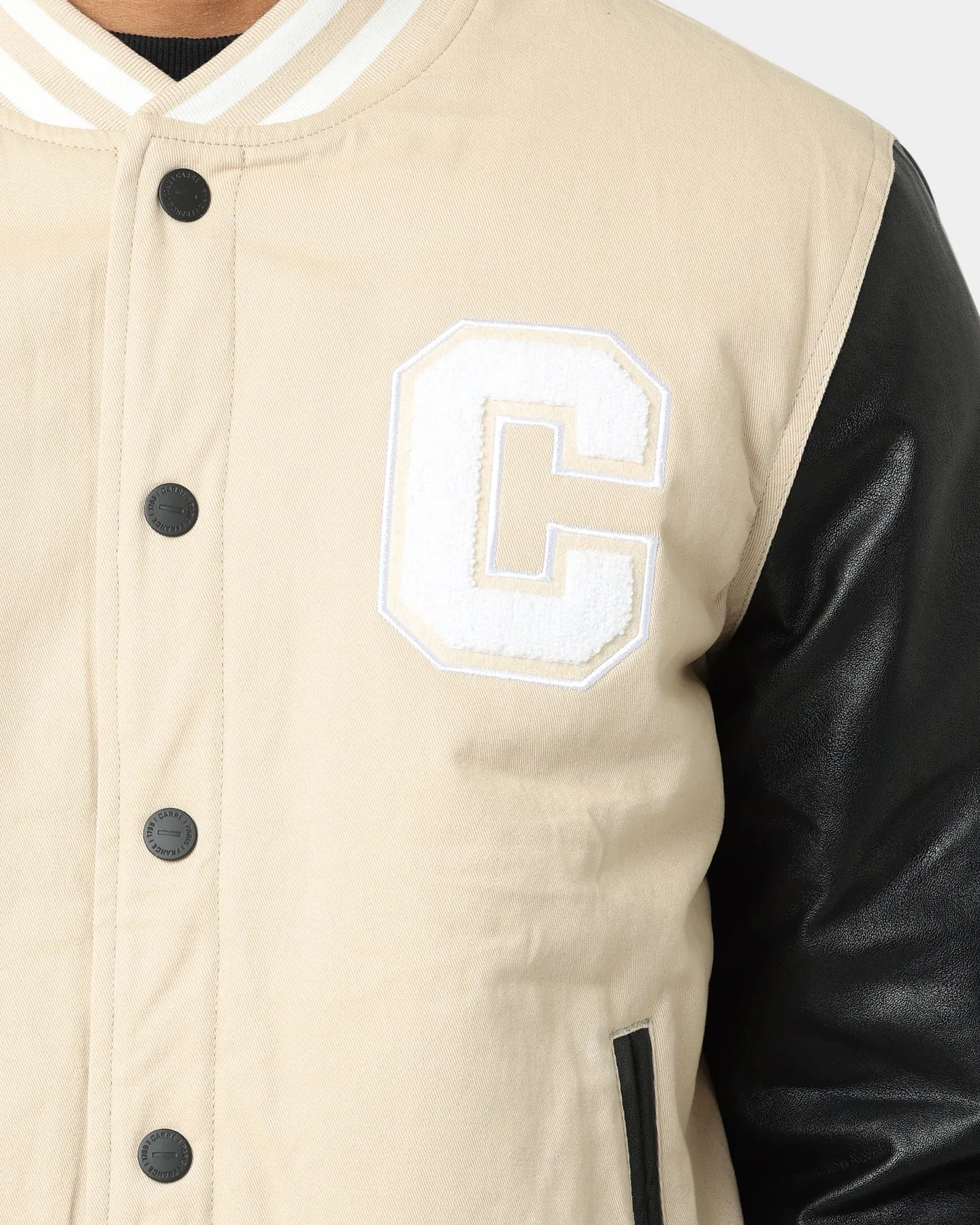 Carr?? MVP Varsity Jacket Stone/Black V-Neck Fantasize