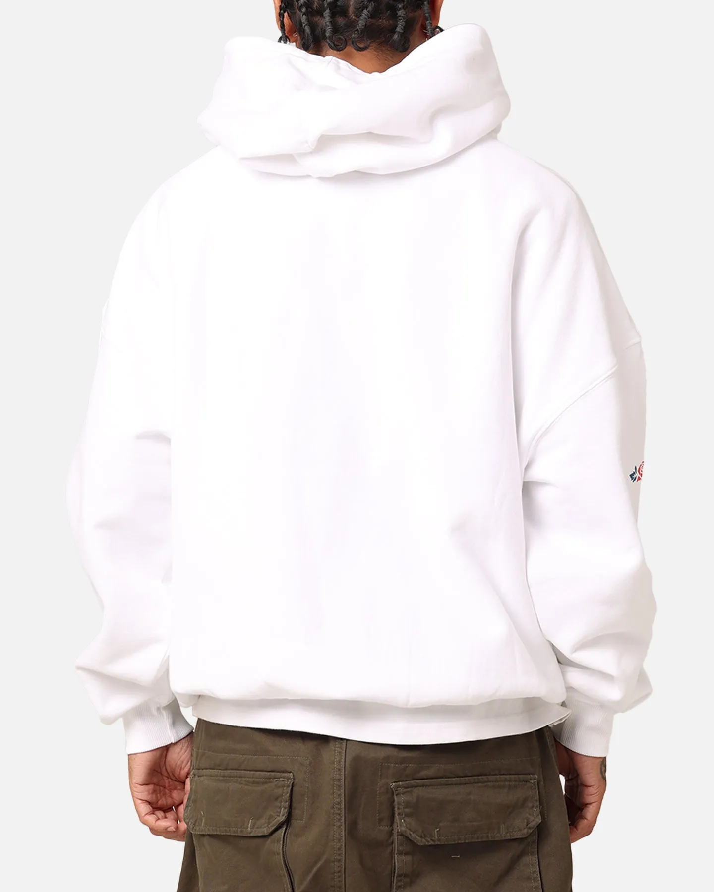 NoiseFreeMaterial Universal Backpack Compatibility Carr?? Rosebud Oversized Hoodie White