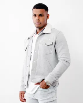 Storm Resistant Closure Carr?? Script Sherpa Fleece Jacket Grey Marle