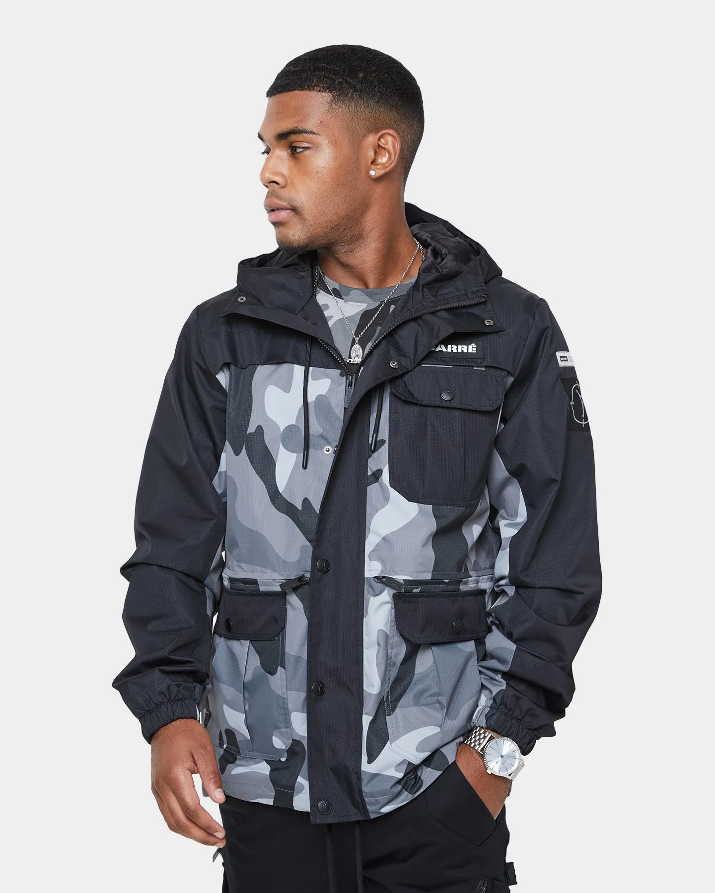Carr?? Utilitaire Windbreaker Black Camo Universal Size Adaptation